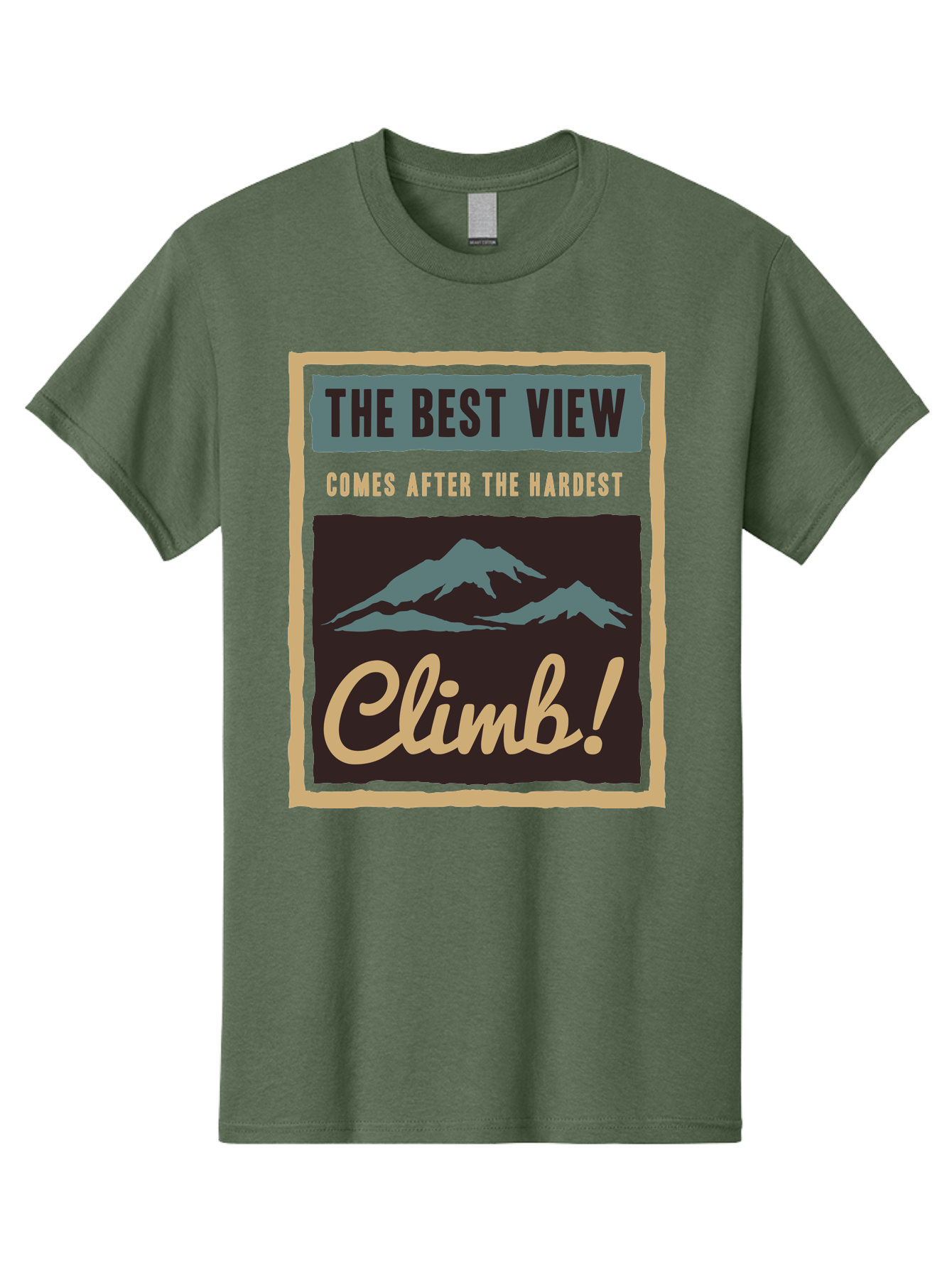 The Hardest Climb Men'S Graphic Tee, 100% Cotton, Comfortable Casual Summer Wear, Machine Washable, Mountain Climber Motivation, Inspirational Quotes, Outdoor Adventure, Peak Experience, Challenging Journey, Perseverance, Adventure Seeker Aae710 13