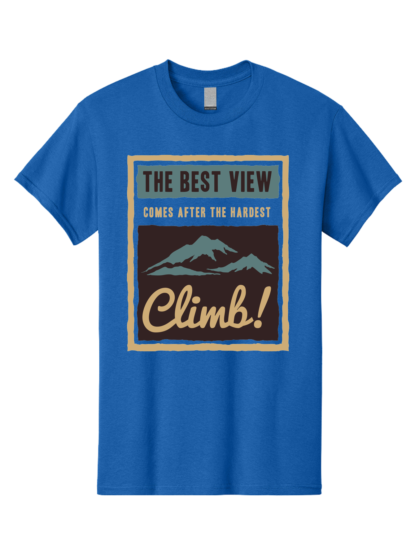 The Hardest Climb Men'S Graphic Tee, 100% Cotton, Comfortable Casual Summer Wear, Machine Washable, Mountain Climber Motivation, Inspirational Quotes, Outdoor Adventure, Peak Experience, Challenging Journey, Perseverance, Adventure Seeker Aae710 29