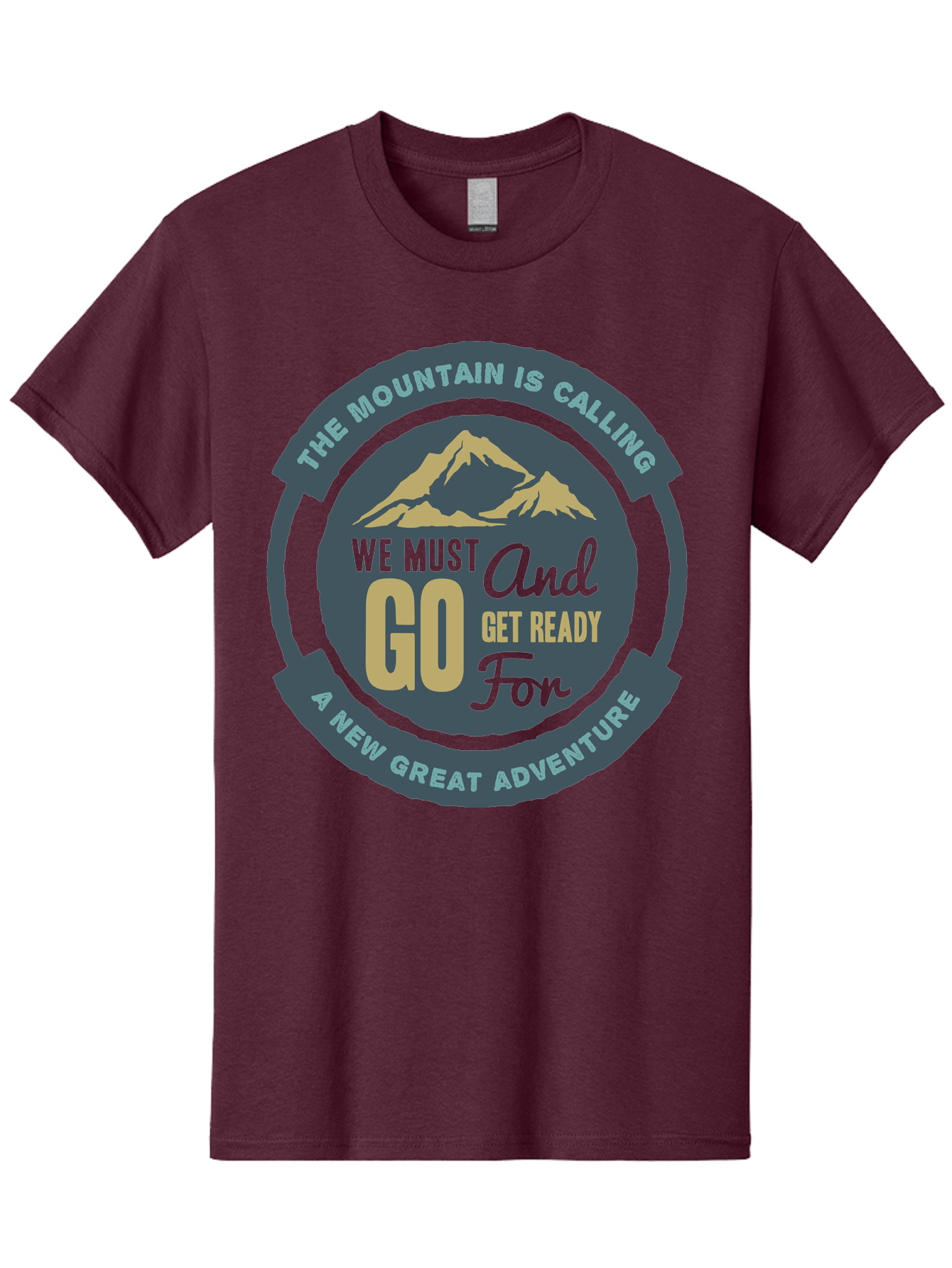 The Mountain Is Calling Men'S Graphic Tee, 100% Cotton, Comfortable Casual Summer Wear, Machine Washable, Mountain Adventure, Outdoor Enthusiasts, Adventure Seekers, Travel Inspiration, Motivational Quote, Hiking Trails, Exploration, Aae717 21
