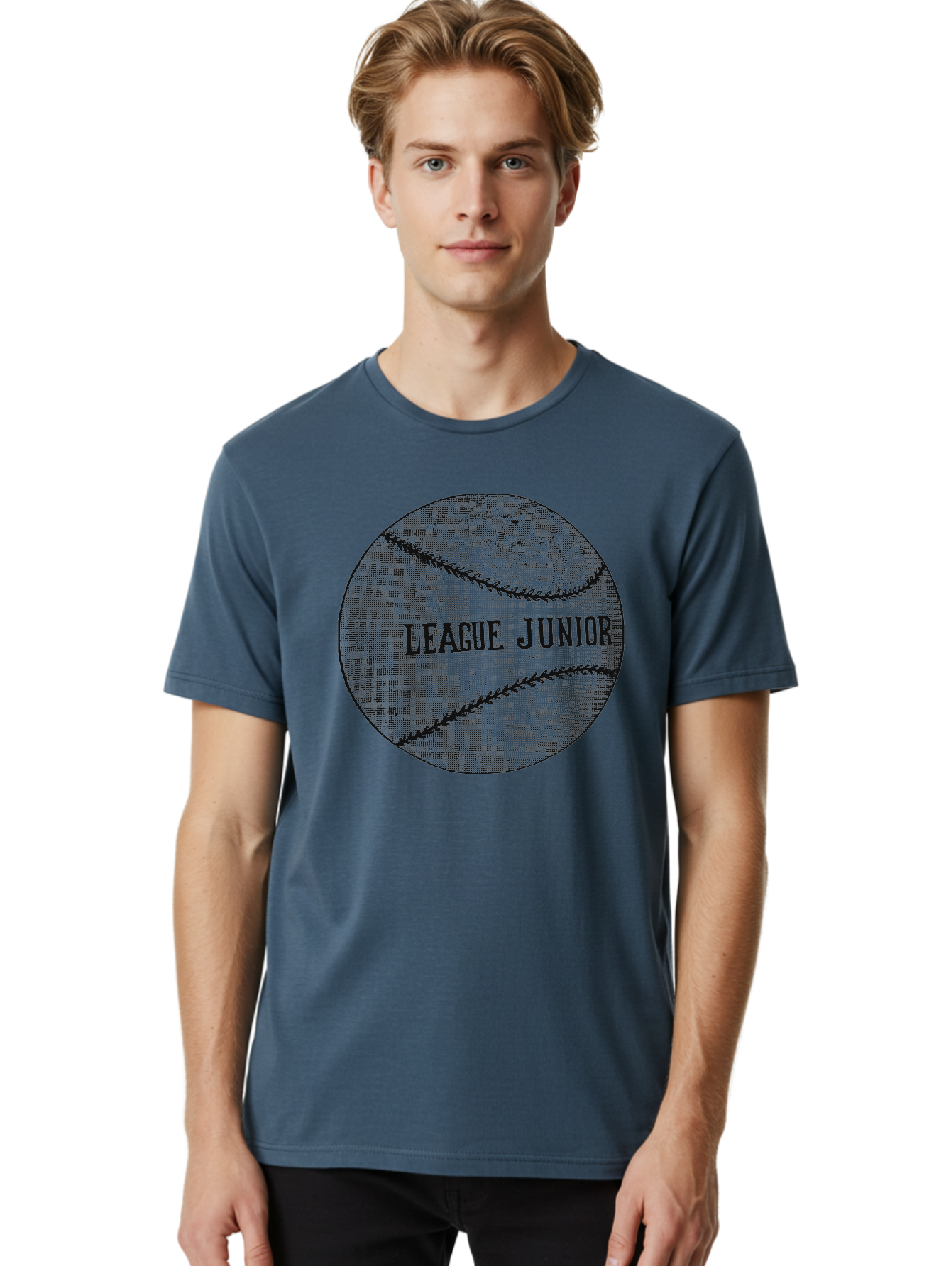 The Starter Ball Men'S Graphic Tee, 100% Cotton, Comfortable Casual Summer Wear, Machine Washable, Baseball, Youth Sports, League Junior, Junior Baseball, Sports Logo, Team Spirit, Baseball Stitching, Youth League Aae721 4