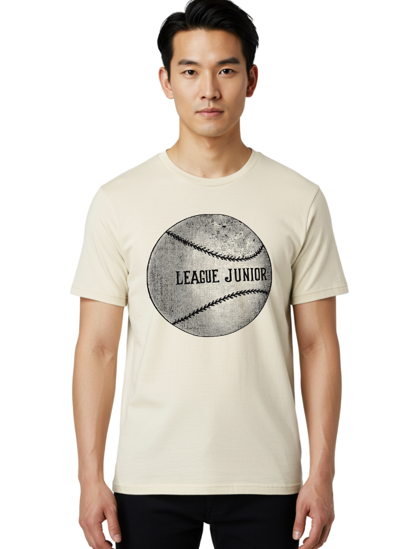 The Starter Ball Men'S Graphic Tee, 100% Cotton, Comfortable Casual Summer Wear, Machine Washable, Baseball, Youth Sports, League Junior, Junior Baseball, Sports Logo, Team Spirit, Baseball Stitching, Youth League Aae721 12