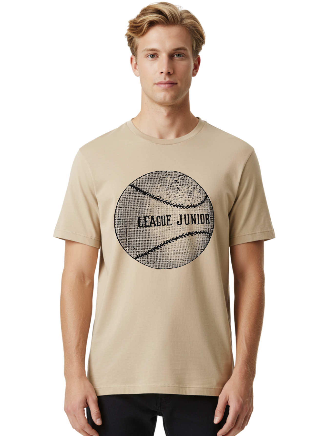The Starter Ball Men'S Graphic Tee, 100% Cotton, Comfortable Casual Summer Wear, Machine Washable, Baseball, Youth Sports, League Junior, Junior Baseball, Sports Logo, Team Spirit, Baseball Stitching, Youth League Aae721 10