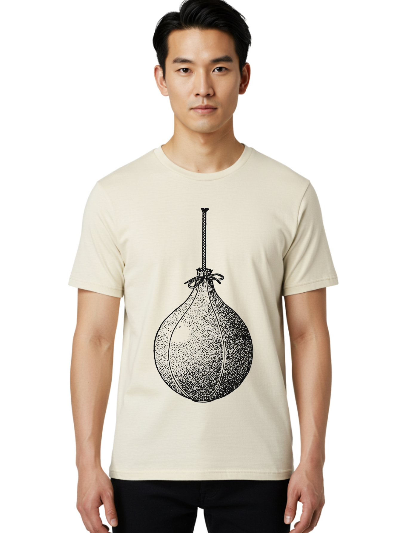 The Swinging Legacy Men'S Graphic Tee, 100% Cotton, Comfortable Casual Summer Wear, Machine Washable, Christmas Bauble, Hanging Ornament, Festive Decoration, Black Illustration, Stippled Art, Holiday Decor, Glass Ornament Aae723 20