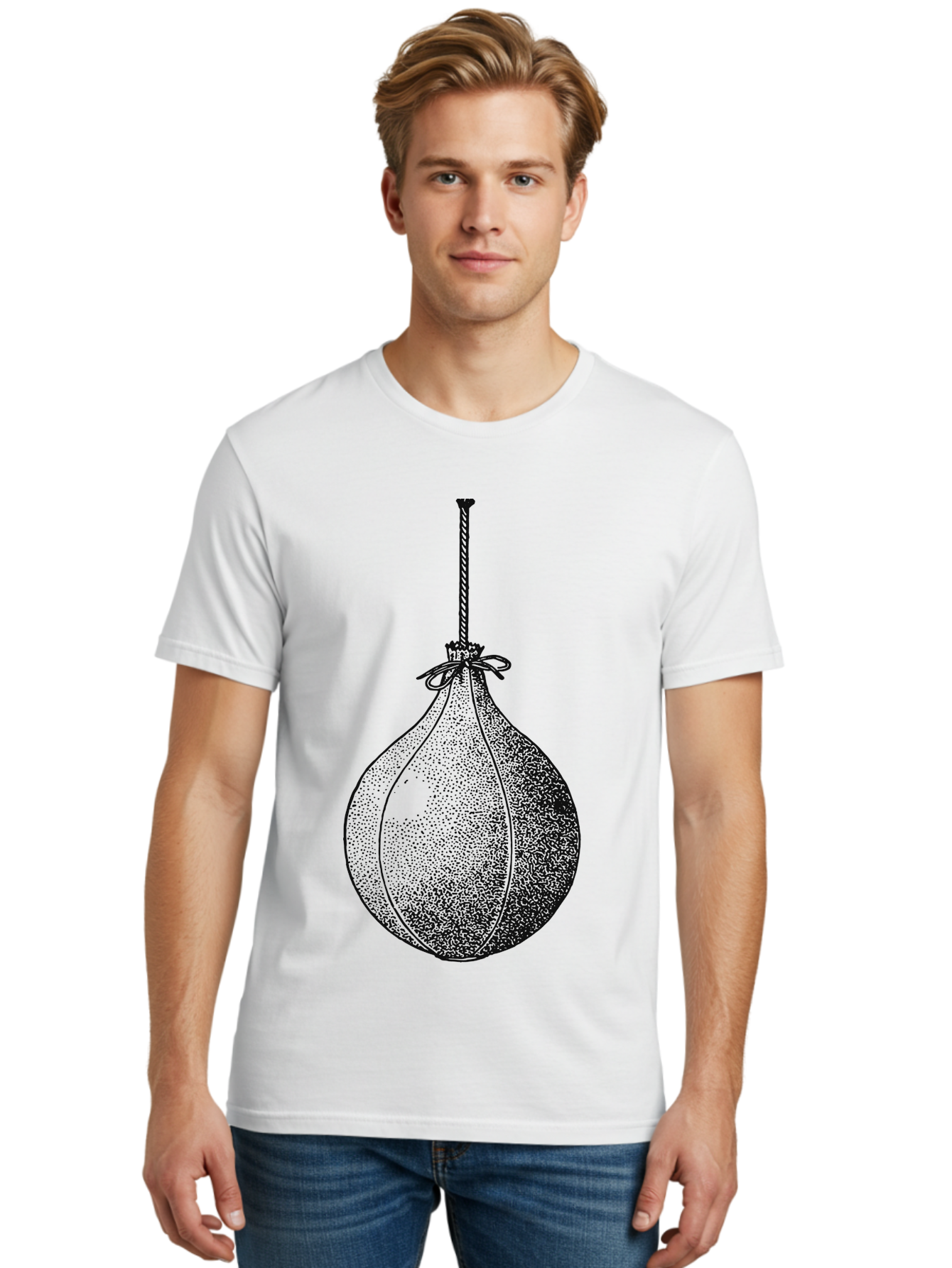 The Swinging Legacy Men'S Graphic Tee, 100% Cotton, Comfortable Casual Summer Wear, Machine Washable, Christmas Bauble, Hanging Ornament, Festive Decoration, Black Illustration, Stippled Art, Holiday Decor, Glass Ornament Aae723 4