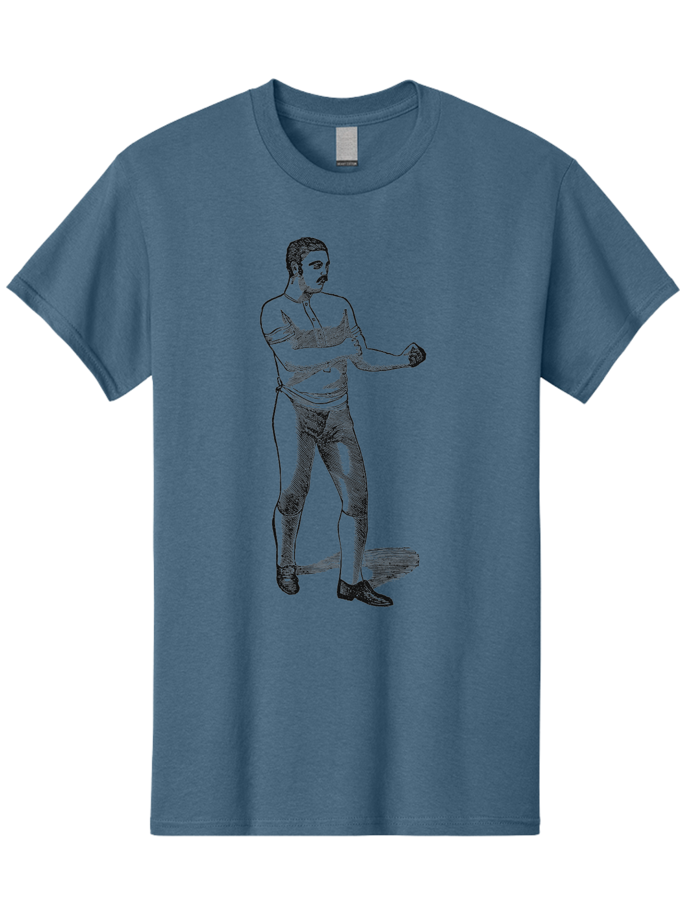 The Vintage Fighter Men'S Graphic Tee, 100% Cotton, Comfortable Casual Summer Wear, Machine Washable, Boxing Stance, Pugilist, Fighter, Boxing Gloves, Combat Sports, Martial Arts, Athletic Pose, Fighting Stance Aae724 27