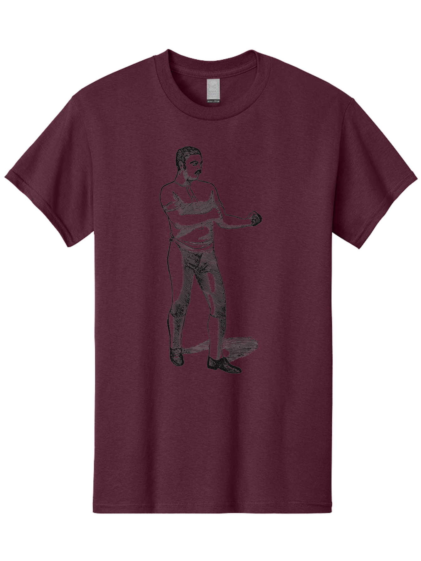 The Vintage Fighter Men'S Graphic Tee, 100% Cotton, Comfortable Casual Summer Wear, Machine Washable, Boxing Stance, Pugilist, Fighter, Boxing Gloves, Combat Sports, Martial Arts, Athletic Pose, Fighting Stance Aae724 9