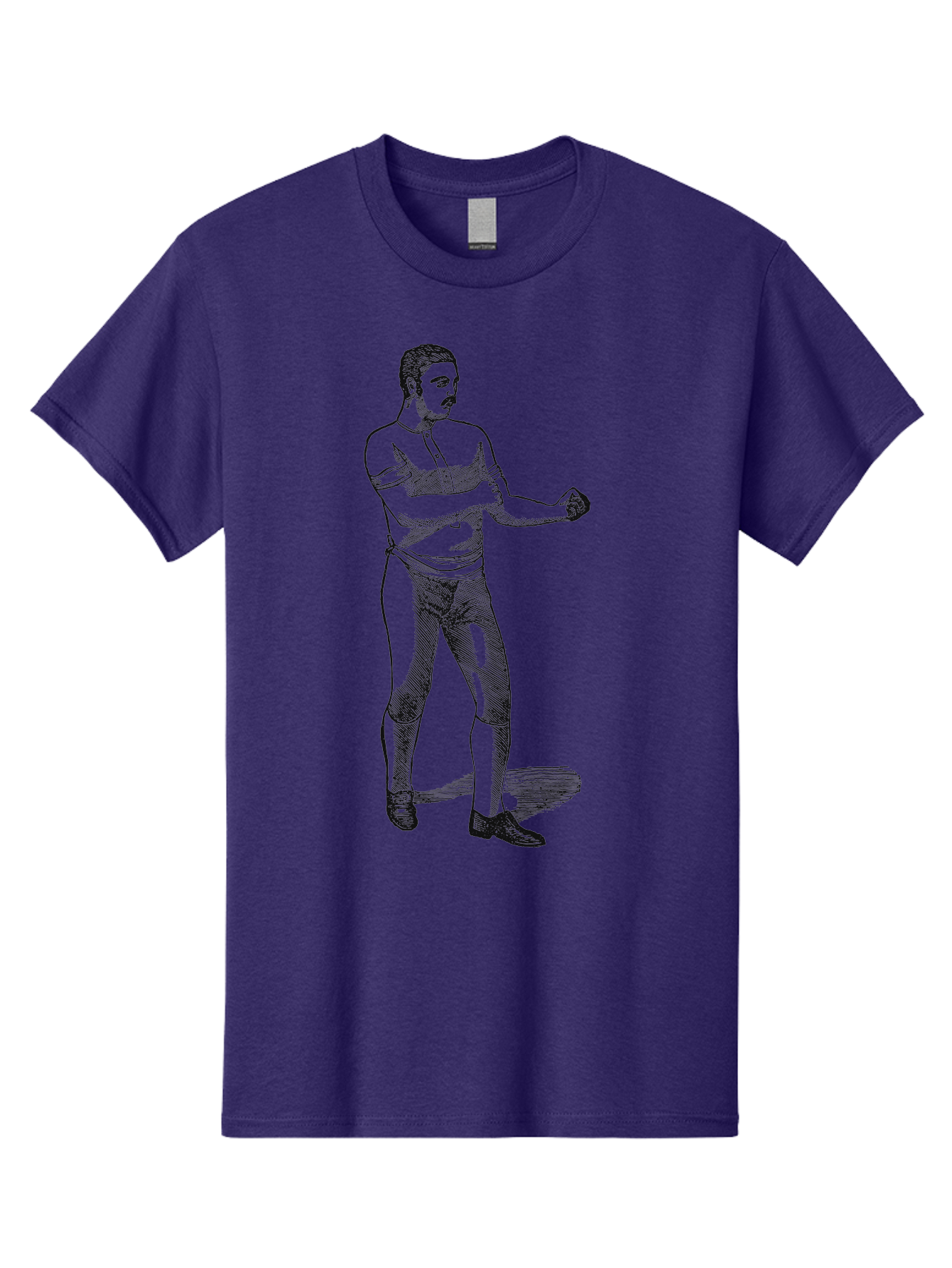The Vintage Fighter Men'S Graphic Tee, 100% Cotton, Comfortable Casual Summer Wear, Machine Washable, Boxing Stance, Pugilist, Fighter, Boxing Gloves, Combat Sports, Martial Arts, Athletic Pose, Fighting Stance Aae724 11