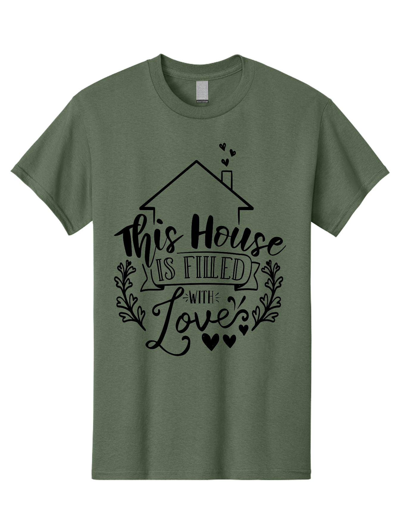 This House Is Filled With Love Men'S Graphic Tee, 100% Cotton, Comfortable Casual Summer Wear, Machine Washable, Home Sweet Home, House Filled With Love, Family Values, Heartwarming Quotes, Home Decor Inspiration, Love Quotes For Home, Aae732 15