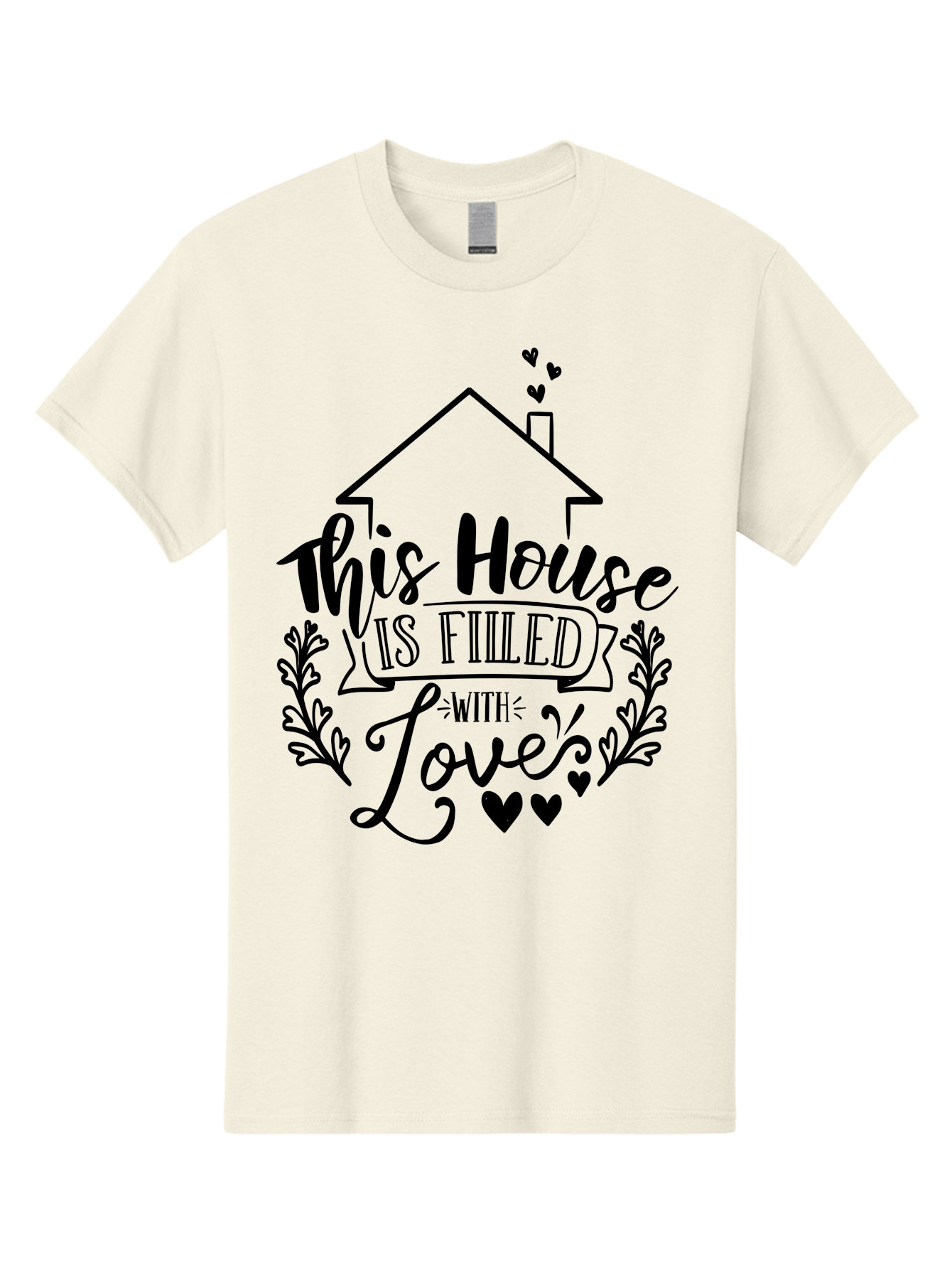 This House Is Filled With Love Men'S Graphic Tee, 100% Cotton, Comfortable Casual Summer Wear, Machine Washable, Home Sweet Home, House Filled With Love, Family Values, Heartwarming Quotes, Home Decor Inspiration, Love Quotes For Home, Aae732 27