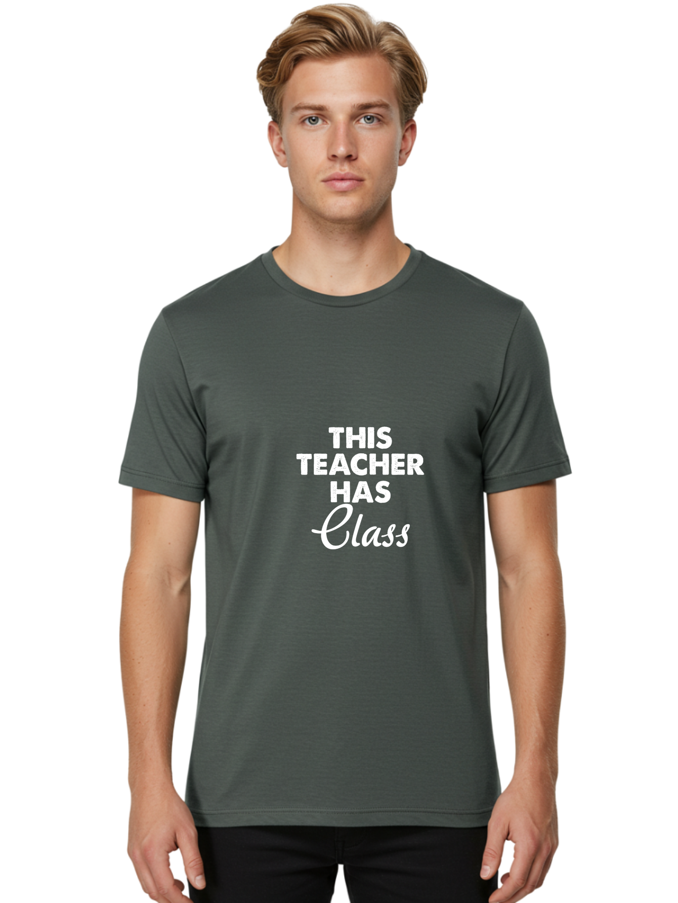 This Teacher Has Class Men'S Graphic Tee, 100% Cotton, Comfortable Casual Summer Wear, Machine Washable, Teacher Appreciation, Educational Humor, Classroom Inspiration, Teacher Pride, Funny Teacher Quotes, Classroom Decor, Teacher Gifts Aae734 10