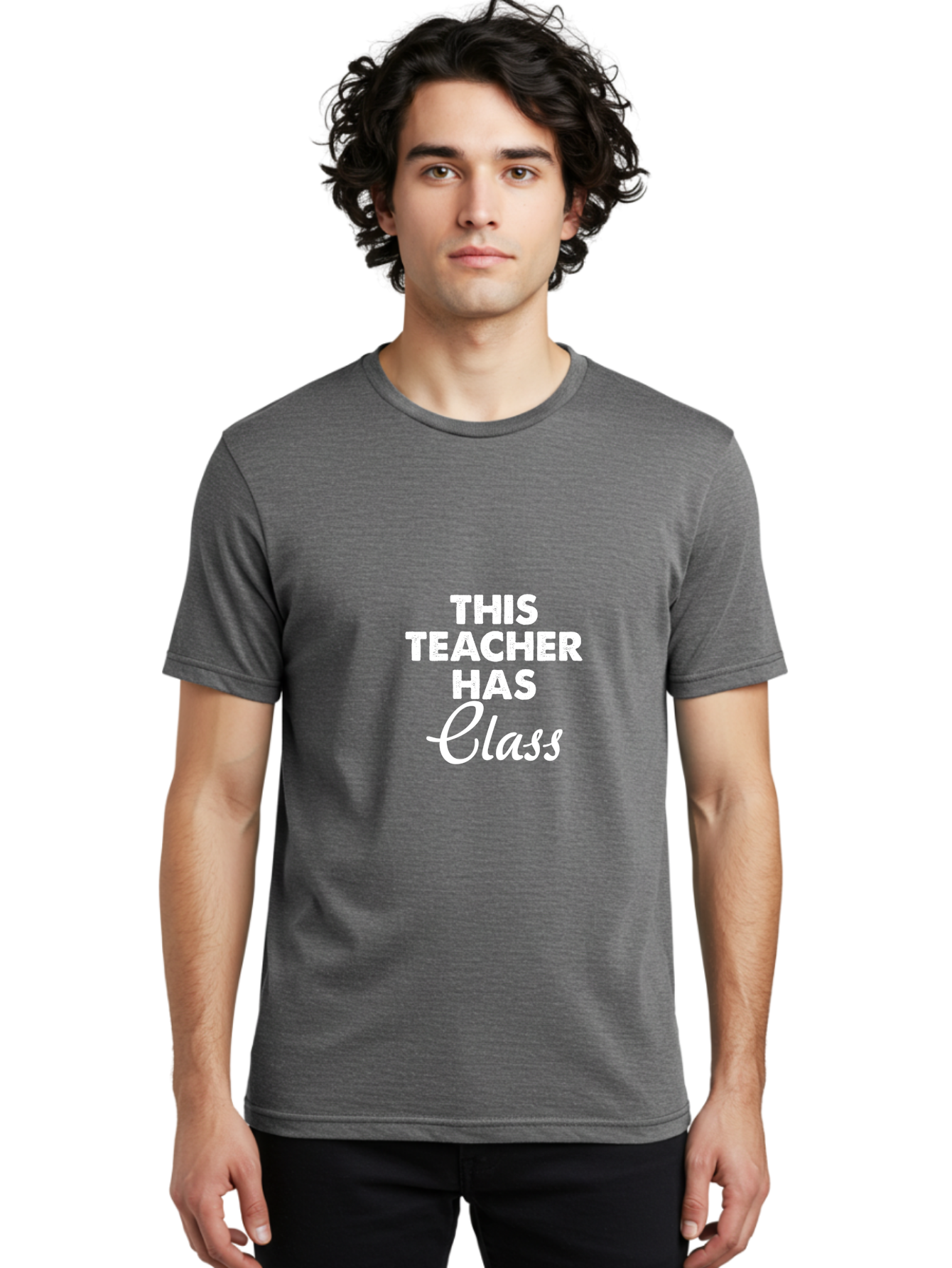 This Teacher Has Class Men'S Graphic Tee, 100% Cotton, Comfortable Casual Summer Wear, Machine Washable, Teacher Appreciation, Educational Humor, Classroom Inspiration, Teacher Pride, Funny Teacher Quotes, Classroom Decor, Teacher Gifts Aae734 16