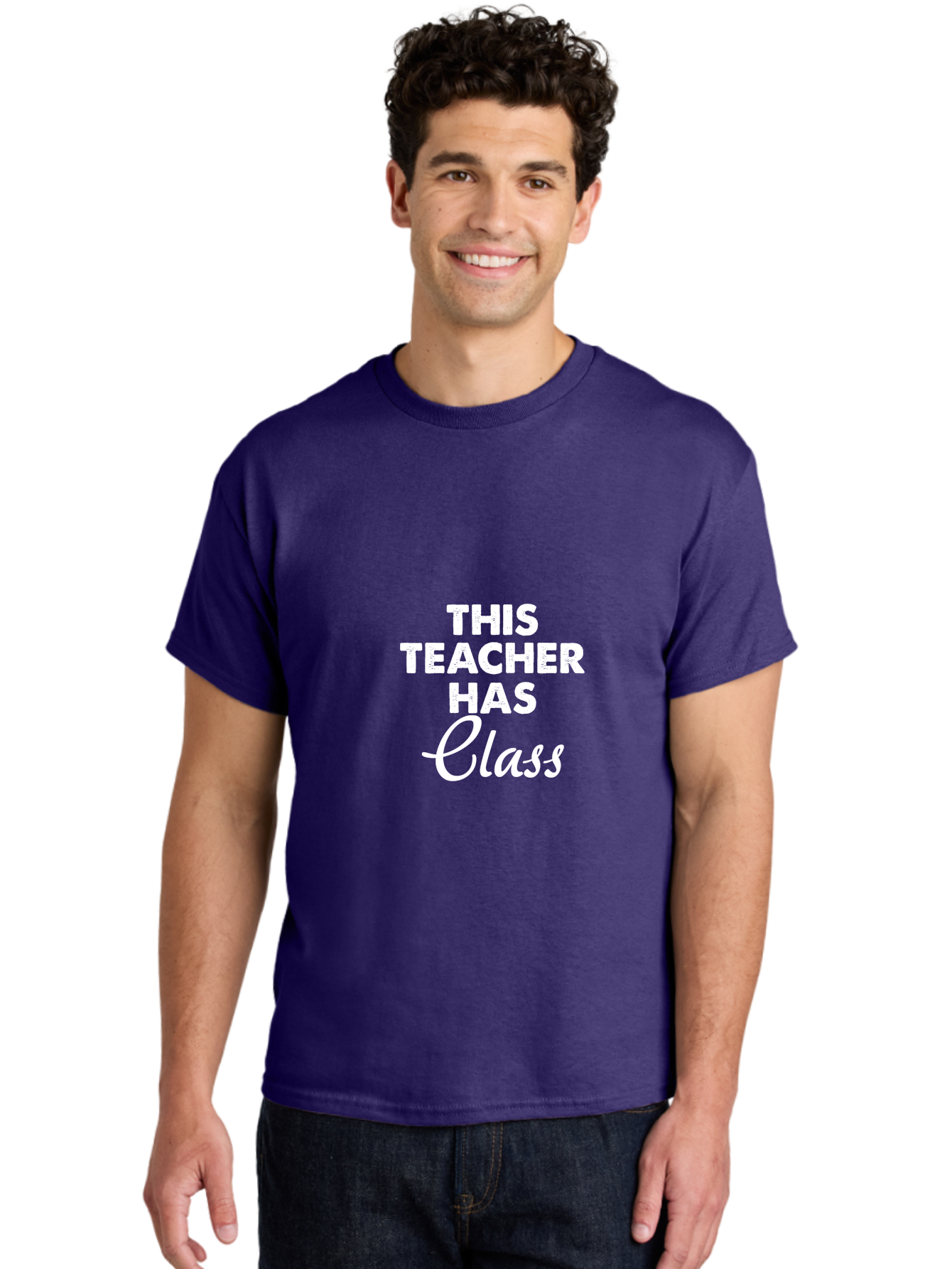 This Teacher Has Class Men'S Graphic Tee, 100% Cotton, Comfortable Casual Summer Wear, Machine Washable, Teacher Appreciation, Educational Humor, Classroom Inspiration, Teacher Pride, Funny Teacher Quotes, Classroom Decor, Teacher Gifts Aae734 30