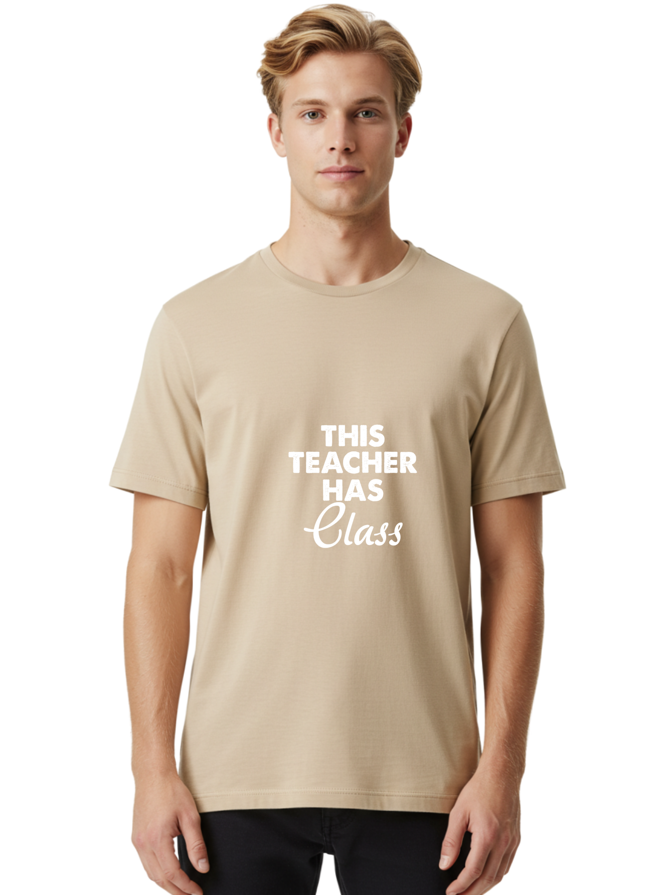 This Teacher Has Class Men'S Graphic Tee, 100% Cotton, Comfortable Casual Summer Wear, Machine Washable, Teacher Appreciation, Educational Humor, Classroom Inspiration, Teacher Pride, Funny Teacher Quotes, Classroom Decor, Teacher Gifts Aae734 26