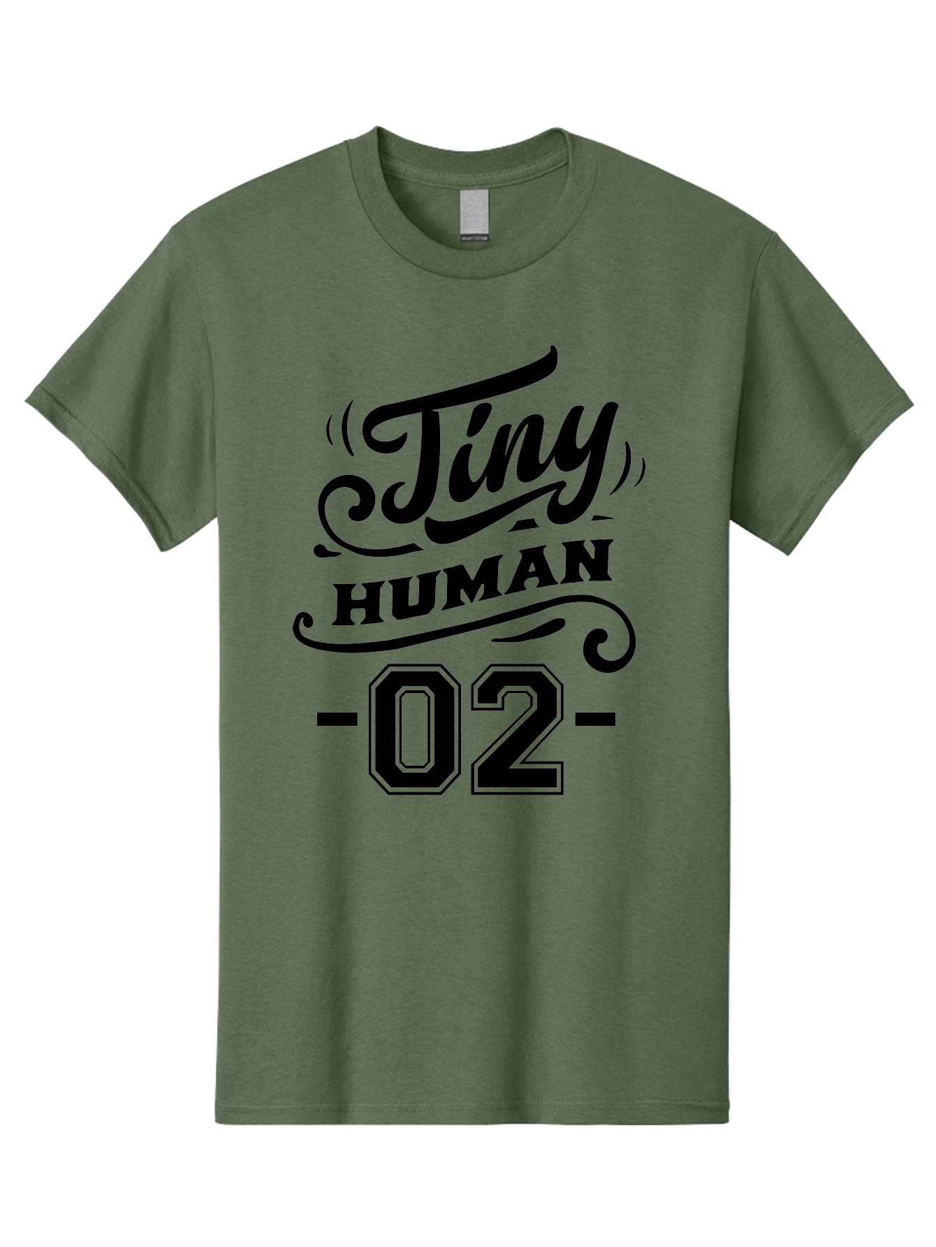 Tiny Human 02 Men'S Graphic Tee, 100% Cotton, Comfortable Casual Summer Wear, Machine Washable, Tiny Human, Typography, Black Text, Elegant Design, Custom Graphics, Athletic Wear, Sports Apparel, Bold Font, Number 02, Vintage Style, Aae743 15