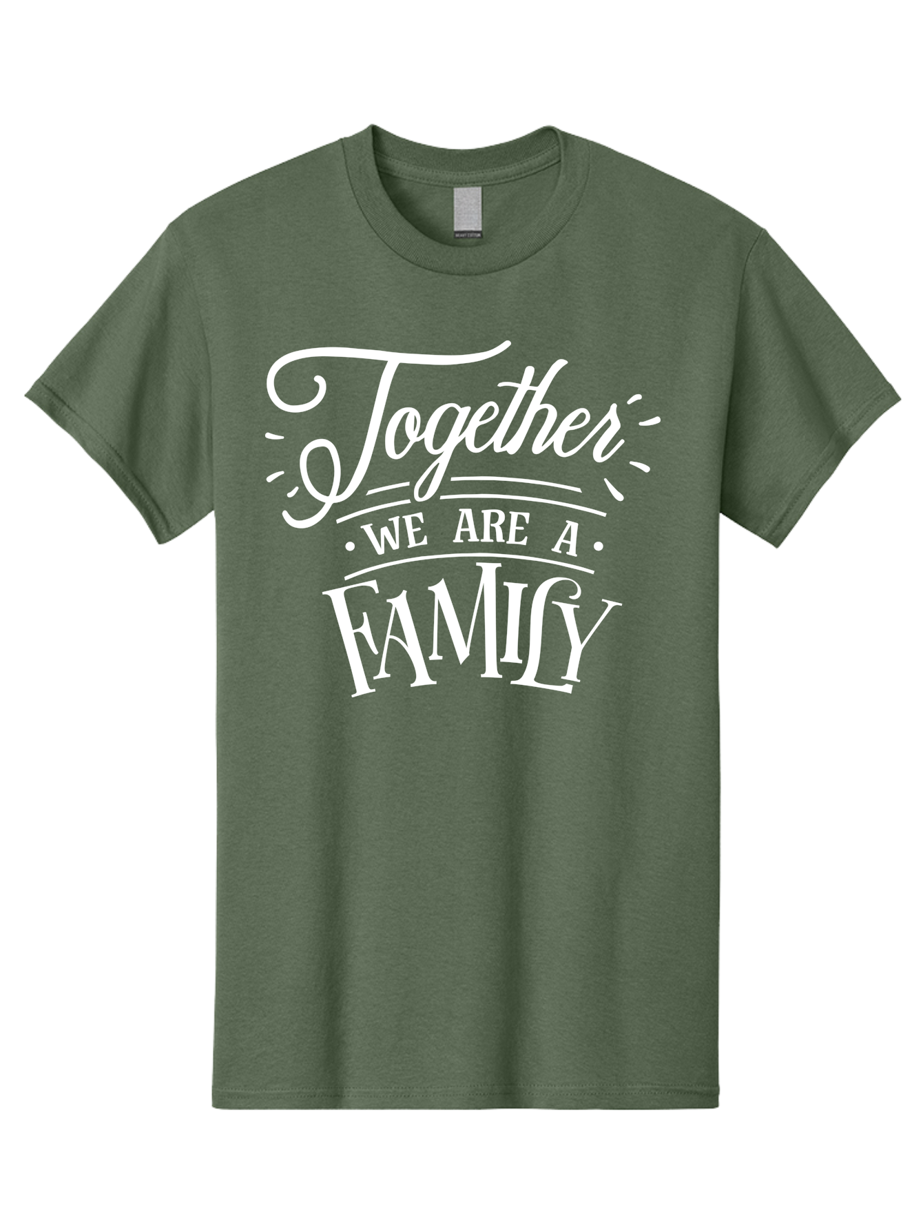 Together We Are A Family - White Men'S Graphic Tee, 100% Cotton, Comfortable Casual Summer Wear, Machine Washable, Family Unity, Togetherness, Family Bonding, Family Love, Family Values, Inspirational Quotes, Motivation, White Text, Aae746 23