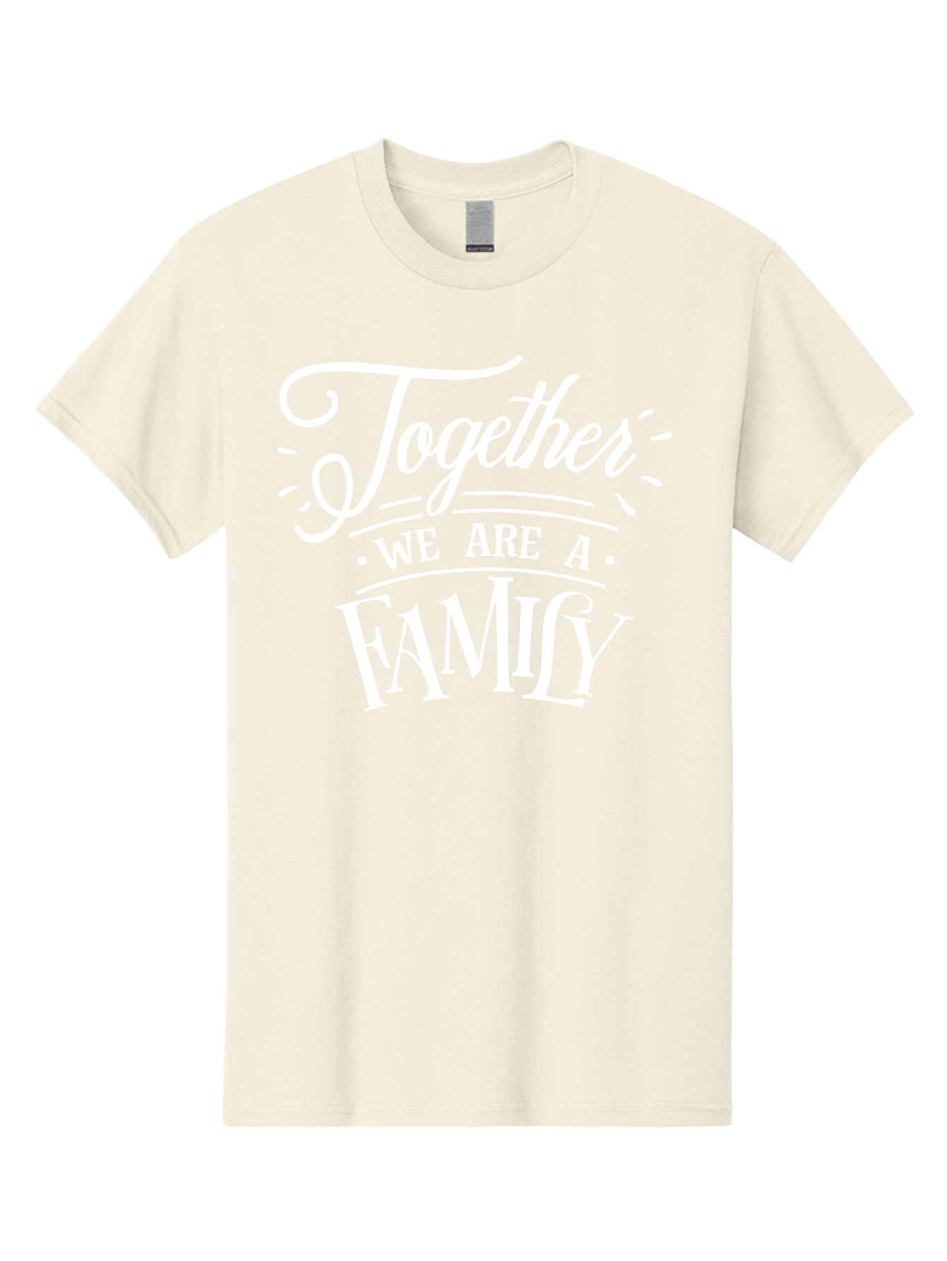 Together We Are A Family - White Men'S Graphic Tee, 100% Cotton, Comfortable Casual Summer Wear, Machine Washable, Family Unity, Togetherness, Family Bonding, Family Love, Family Values, Inspirational Quotes, Motivation, White Text, Aae746 7