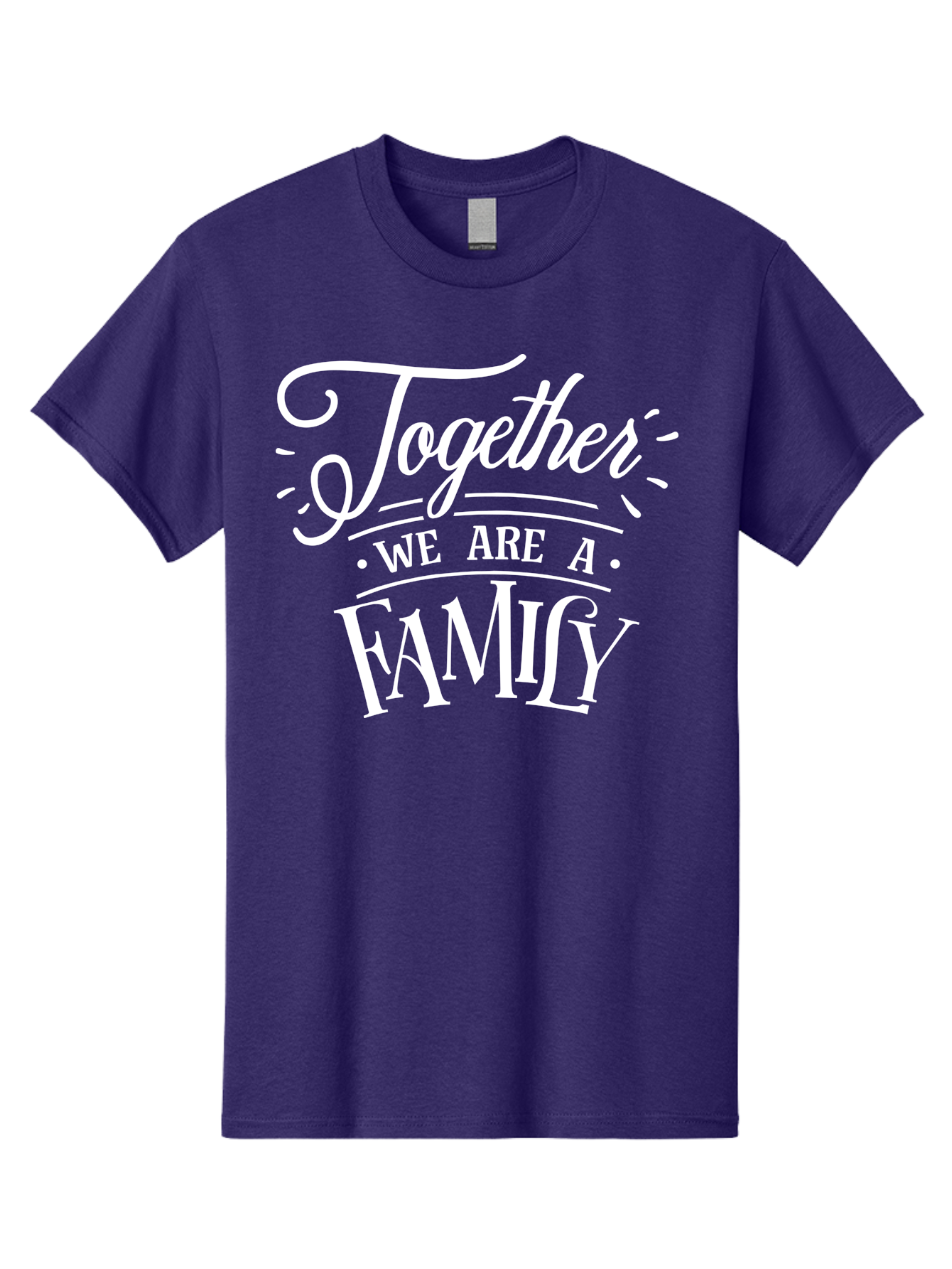 Together We Are A Family - White Men'S Graphic Tee, 100% Cotton, Comfortable Casual Summer Wear, Machine Washable, Family Unity, Togetherness, Family Bonding, Family Love, Family Values, Inspirational Quotes, Motivation, White Text, Aae746 11
