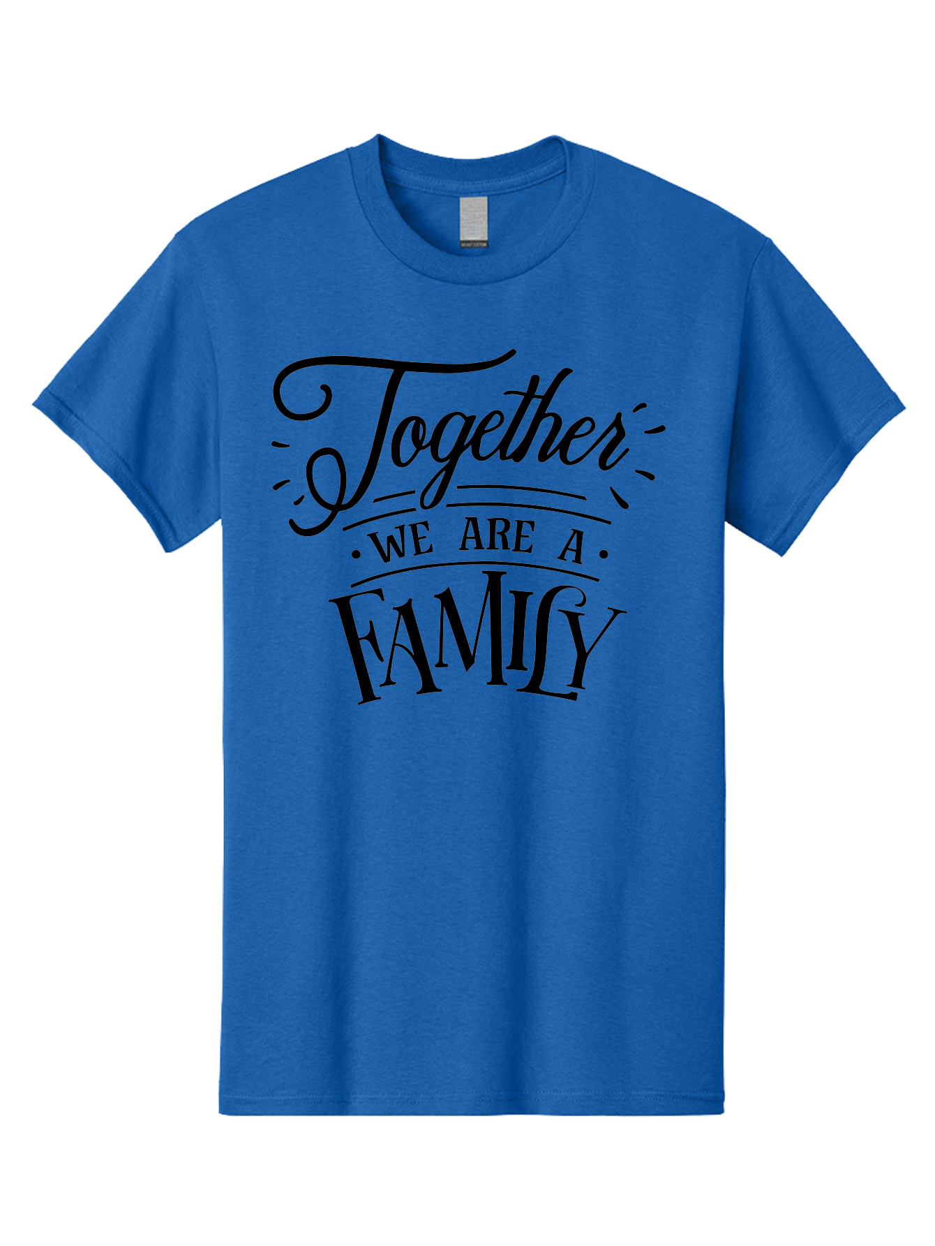 Together We Are A Family Men'S Graphic Tee, 100% Cotton, Comfortable Casual Summer Wear, Machine Washable, Family Unity, Togetherness, Family Bond, Love, Support, Family Values, Inspirational Quote, Motivational Message Aae747 25