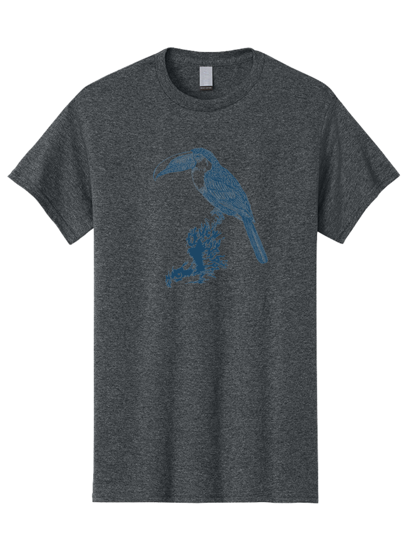 Toucan Roost Men'S Graphic Tee, 100% Cotton, Comfortable Casual Summer Wear, Machine Washable, Toucan Bird, Exotic Wildlife, Tropical Forest, Colorful Plumage, Large Beak, Bird Watching, Nature Lovers, Wildlife Art, Bird Illustrations, Aae749 1