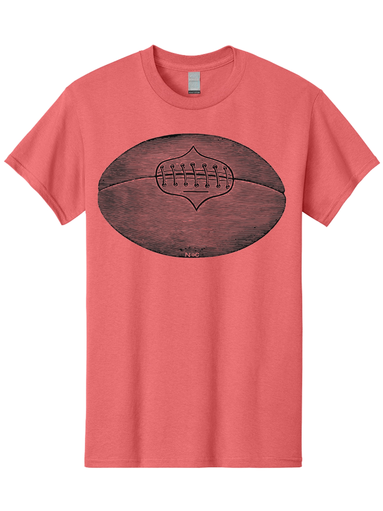 Toughkick Men'S Graphic Tee, 100% Cotton, Comfortable Casual Summer Wear, Machine Washable, American Football, Sports Equipment, Gridiron Football, Athletic Gear, Football Laces, Sports Icon, N O C Logo, Football Graphic, Sports Symbol Aae750 3
