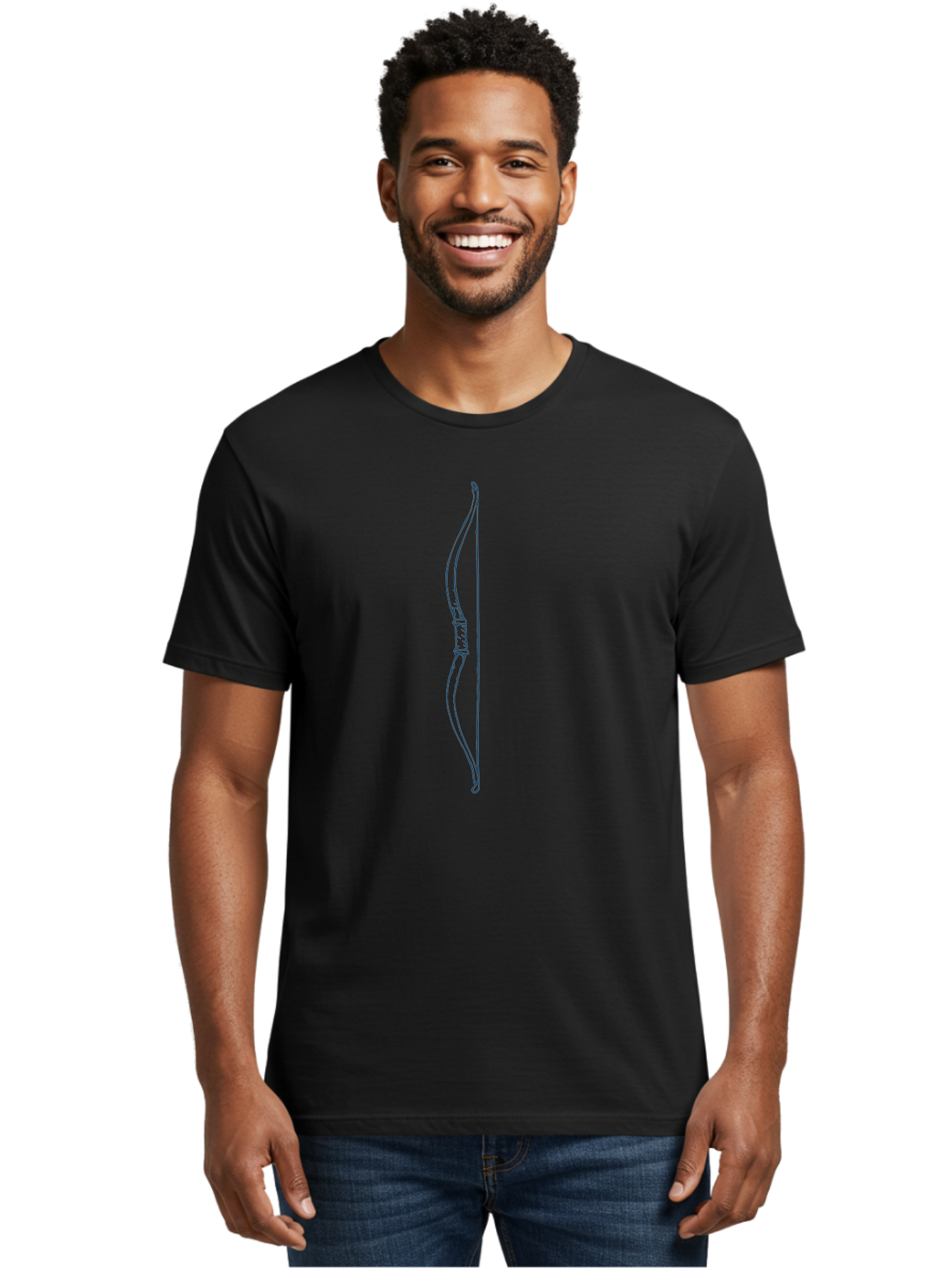 Traditional Hunting Bow Men'S Graphic Tee, 100% Cotton, Comfortable Casual Summer Wear, Machine Washable, Recurve Bow, Archery Equipment, Traditional Bow, Hunting Gear, Outdoor Sports, Precision Shooting, Bow Design Aae751 16