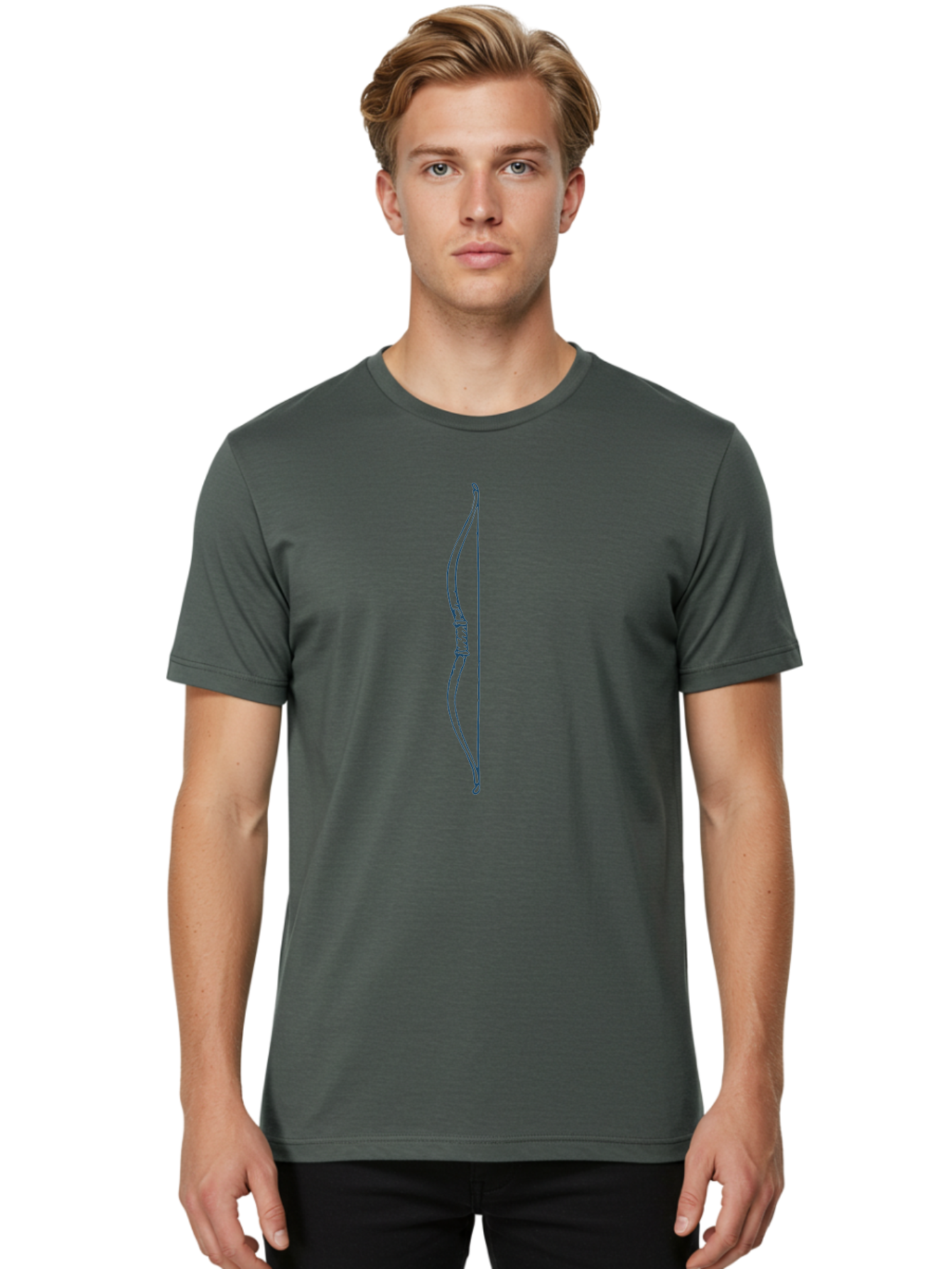 Traditional Hunting Bow Men'S Graphic Tee, 100% Cotton, Comfortable Casual Summer Wear, Machine Washable, Recurve Bow, Archery Equipment, Traditional Bow, Hunting Gear, Outdoor Sports, Precision Shooting, Bow Design Aae751 20