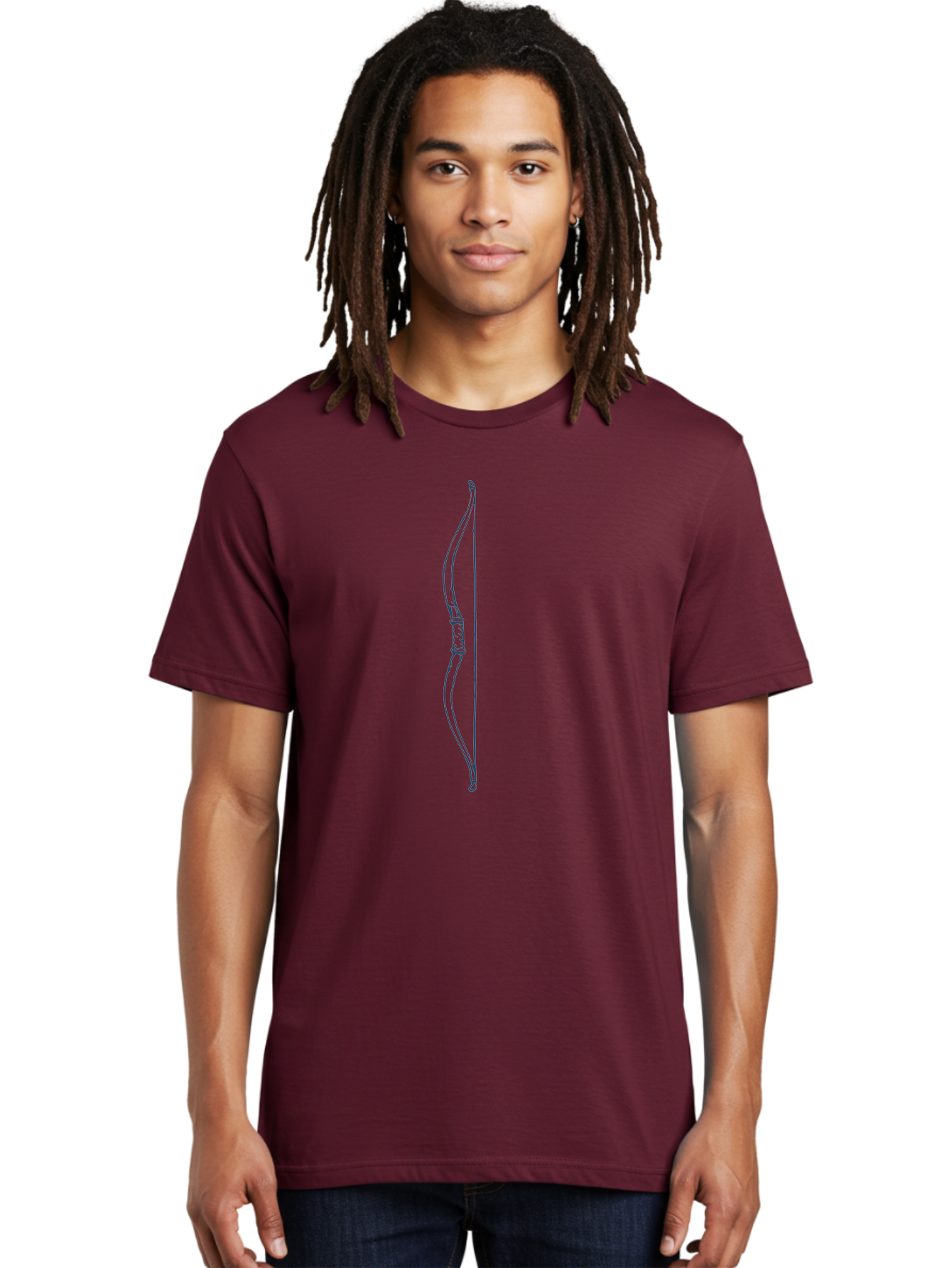 Traditional Hunting Bow Men'S Graphic Tee, 100% Cotton, Comfortable Casual Summer Wear, Machine Washable, Recurve Bow, Archery Equipment, Traditional Bow, Hunting Gear, Outdoor Sports, Precision Shooting, Bow Design Aae751 24