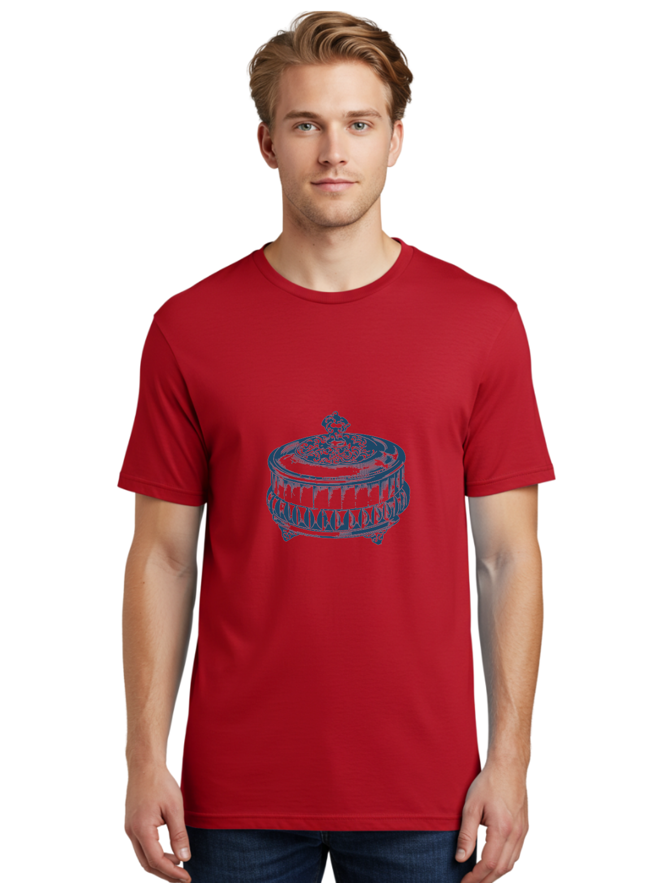 Trinket Box Men'S Graphic Tee, 100% Cotton, Comfortable Casual Summer Wear, Machine Washable, Intricately Designed Box, Ornate Details, Luxurious Container, Decorative Lid, Elegant Design, Fine Craftsmanship, Antique Style, Vintage Aesthetic Aae756 24