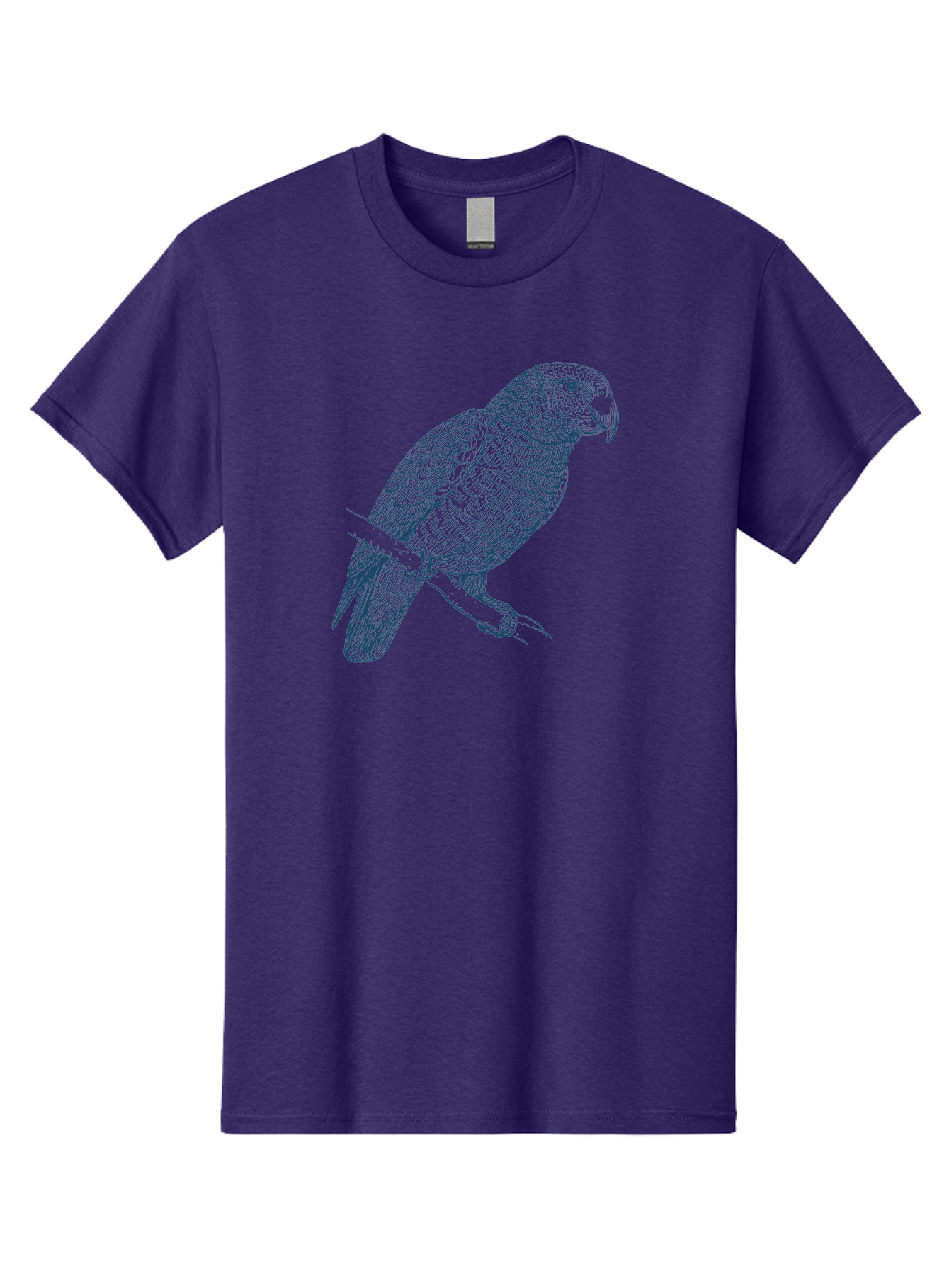 Tropical Bird Watch Men'S Graphic Tee, 100% Cotton, Comfortable Casual Summer Wear, Machine Washable, Parrot On A Branch, Bird'S Eye View, Detailed Illustration, Feathered Texture, Beak, Claws, Wildlife Art, Nature-Inspired Design Aae757 11
