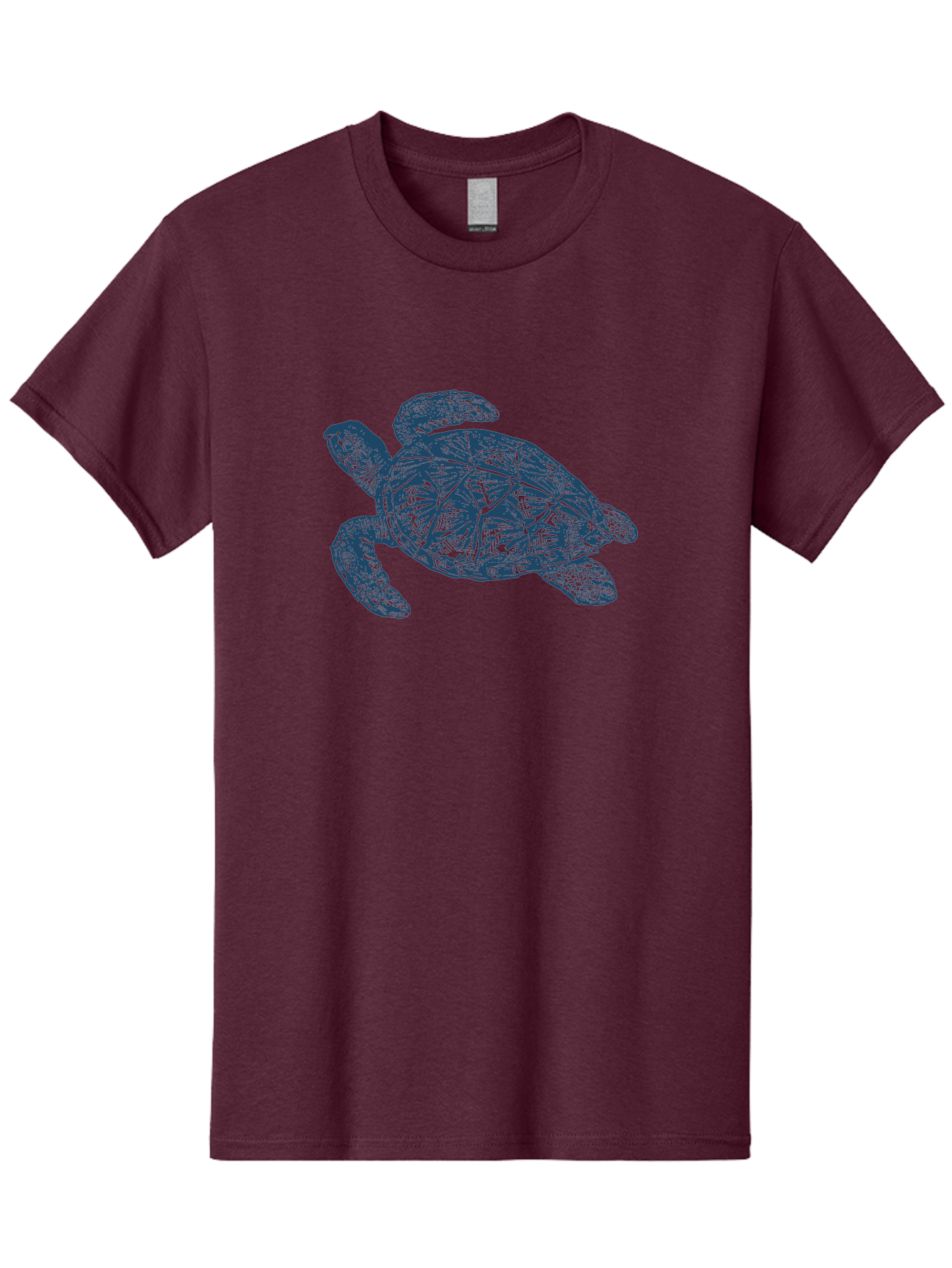 Turtle Drift Men'S Graphic Tee, 100% Cotton, Comfortable Casual Summer Wear, Machine Washable, Sea Turtle, Marine Life, Ocean Creature, Wildlife Conservation, Protected Species, Slow-Moving Animal, Shell Pattern, Blue Illustration, Aae763 23