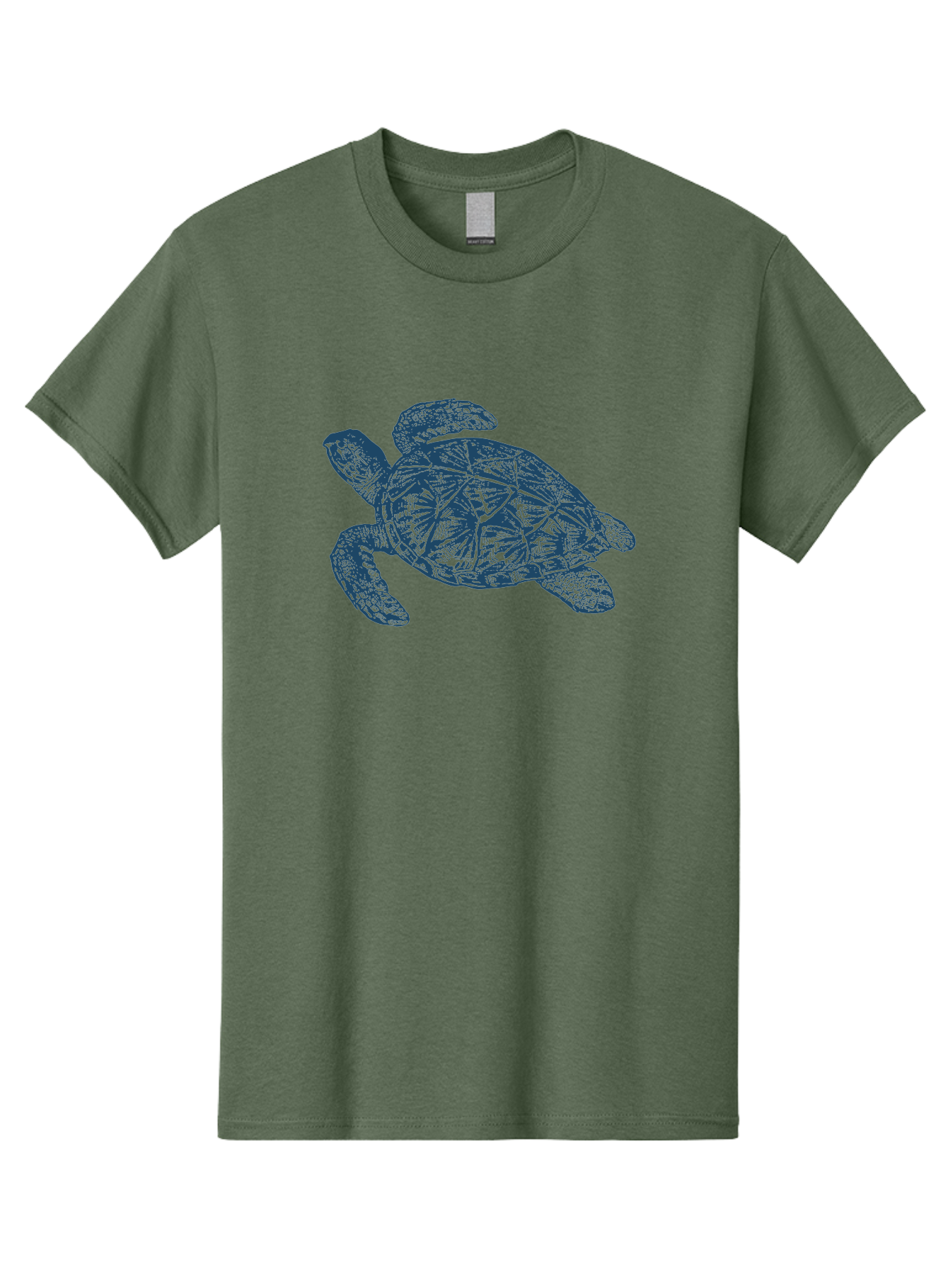 Turtle Drift Men'S Graphic Tee, 100% Cotton, Comfortable Casual Summer Wear, Machine Washable, Sea Turtle, Marine Life, Ocean Creature, Wildlife Conservation, Protected Species, Slow-Moving Animal, Shell Pattern, Blue Illustration, Aae763 13