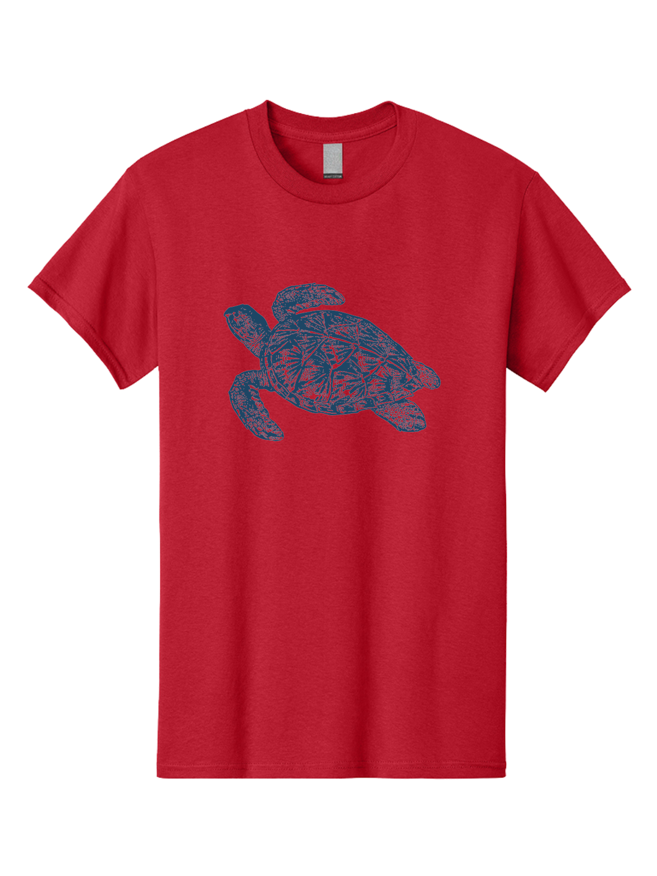 Turtle Drift Men'S Graphic Tee, 100% Cotton, Comfortable Casual Summer Wear, Machine Washable, Sea Turtle, Marine Life, Ocean Creature, Wildlife Conservation, Protected Species, Slow-Moving Animal, Shell Pattern, Blue Illustration, Aae763 7