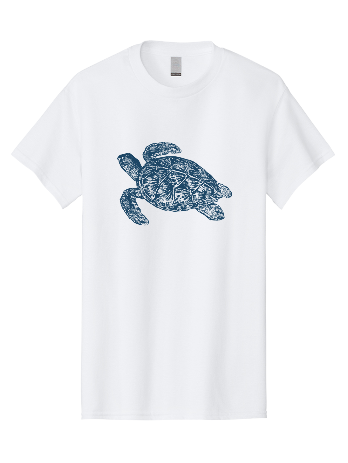 Turtle Drift Men'S Graphic Tee, 100% Cotton, Comfortable Casual Summer Wear, Machine Washable, Sea Turtle, Marine Life, Ocean Creature, Wildlife Conservation, Protected Species, Slow-Moving Animal, Shell Pattern, Blue Illustration, Aae763 21