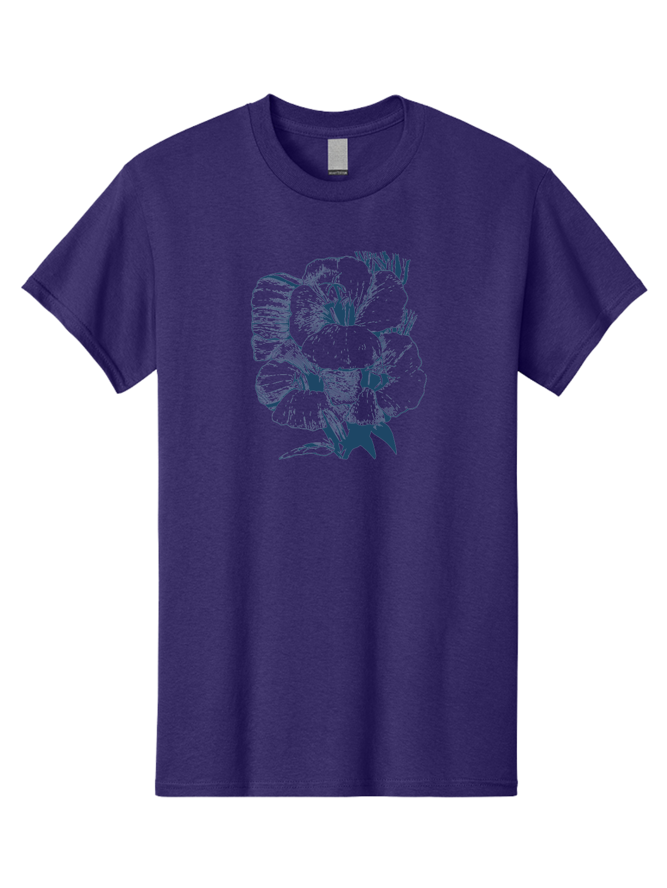 Velvet Bloom Men'S Graphic Tee, 100% Cotton, Comfortable Casual Summer Wear, Machine Washable, Hand-Drawn Pansy, Vintage Illustration, Floral Design, Blooming Flowers, Delicate Petals, Artistic Rendering, Botanical Art, Flower Sketch Aae768 21