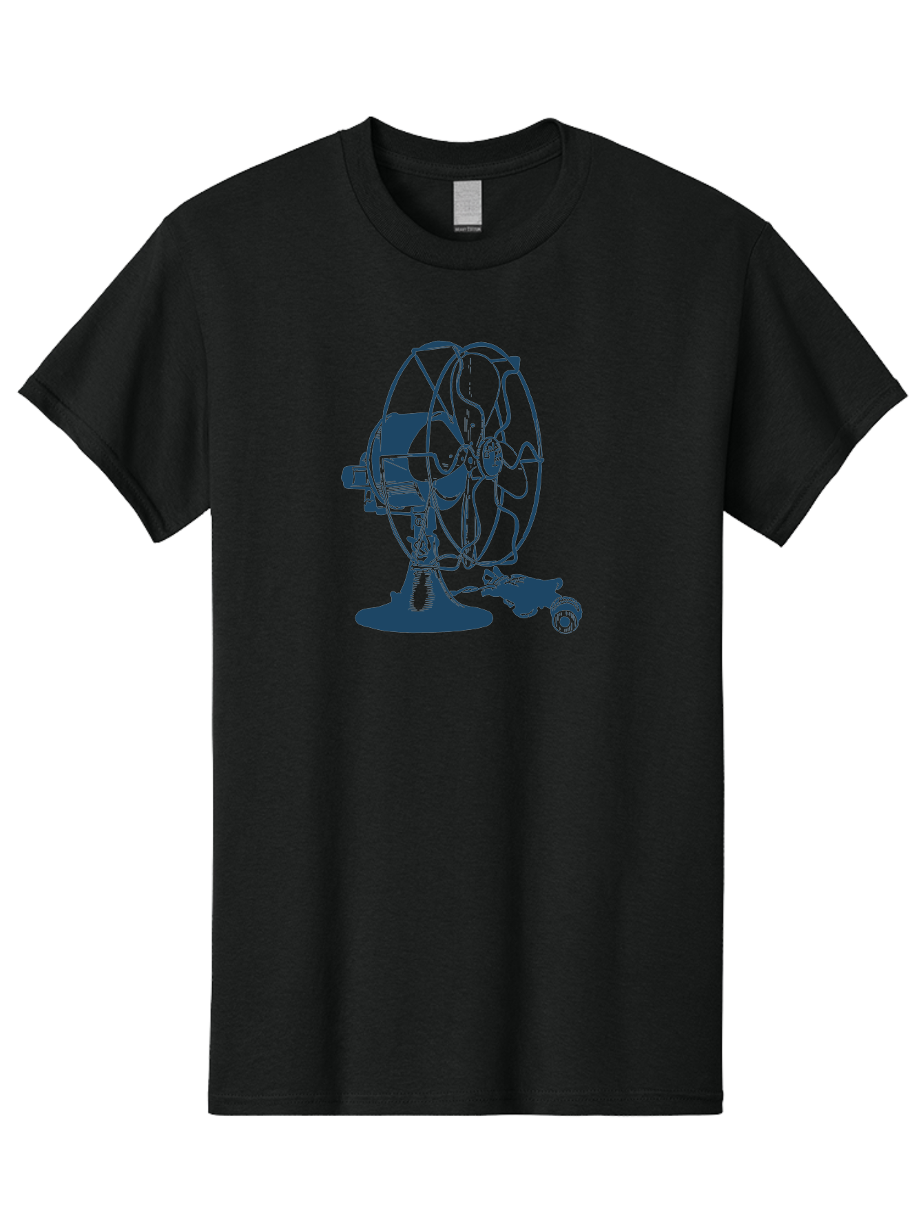 Ventilator Men'S Graphic Tee, 100% Cotton, Comfortable Casual Summer Wear, Machine Washable, Retro Electric Fan, Vintage Home Decor, Antique Appliance, Nostalgic Design, Classic Style, Rotating Blades, Power Cord Connection, Household Item, Aae770 7