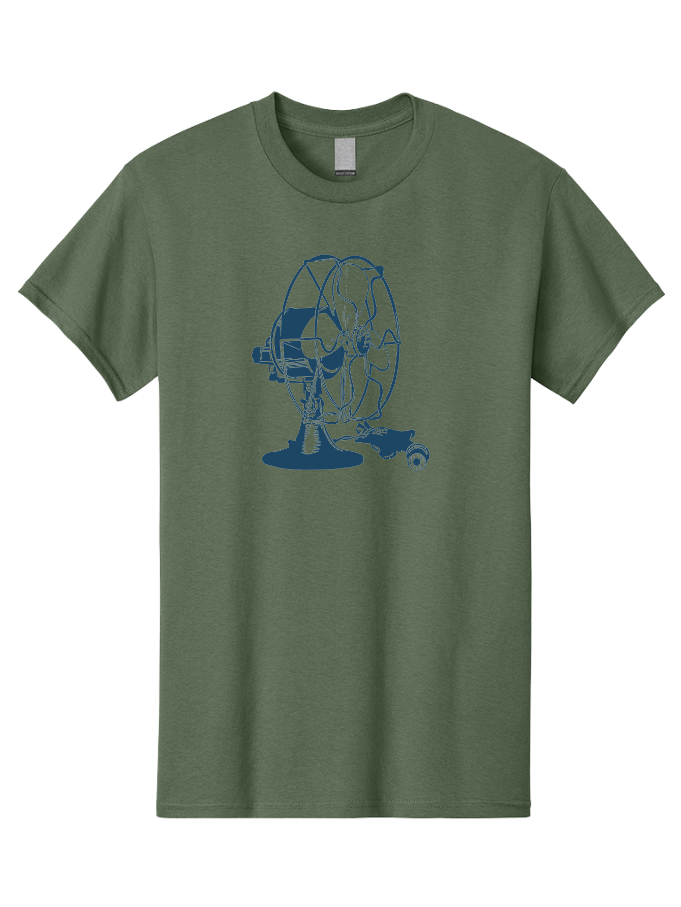 Ventilator Men'S Graphic Tee, 100% Cotton, Comfortable Casual Summer Wear, Machine Washable, Retro Electric Fan, Vintage Home Decor, Antique Appliance, Nostalgic Design, Classic Style, Rotating Blades, Power Cord Connection, Household Item, Aae770 13