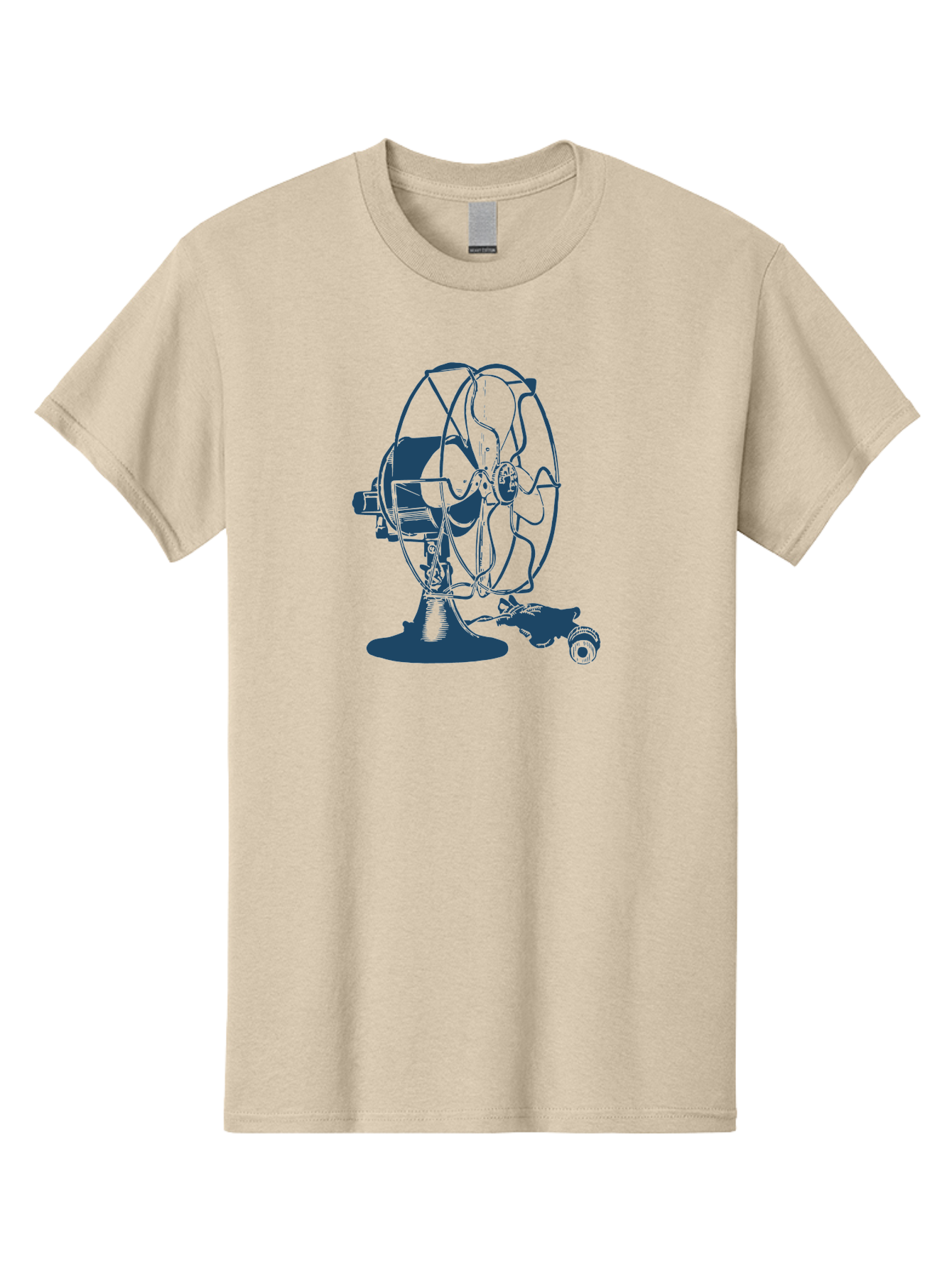 Ventilator Men'S Graphic Tee, 100% Cotton, Comfortable Casual Summer Wear, Machine Washable, Retro Electric Fan, Vintage Home Decor, Antique Appliance, Nostalgic Design, Classic Style, Rotating Blades, Power Cord Connection, Household Item, Aae770 11