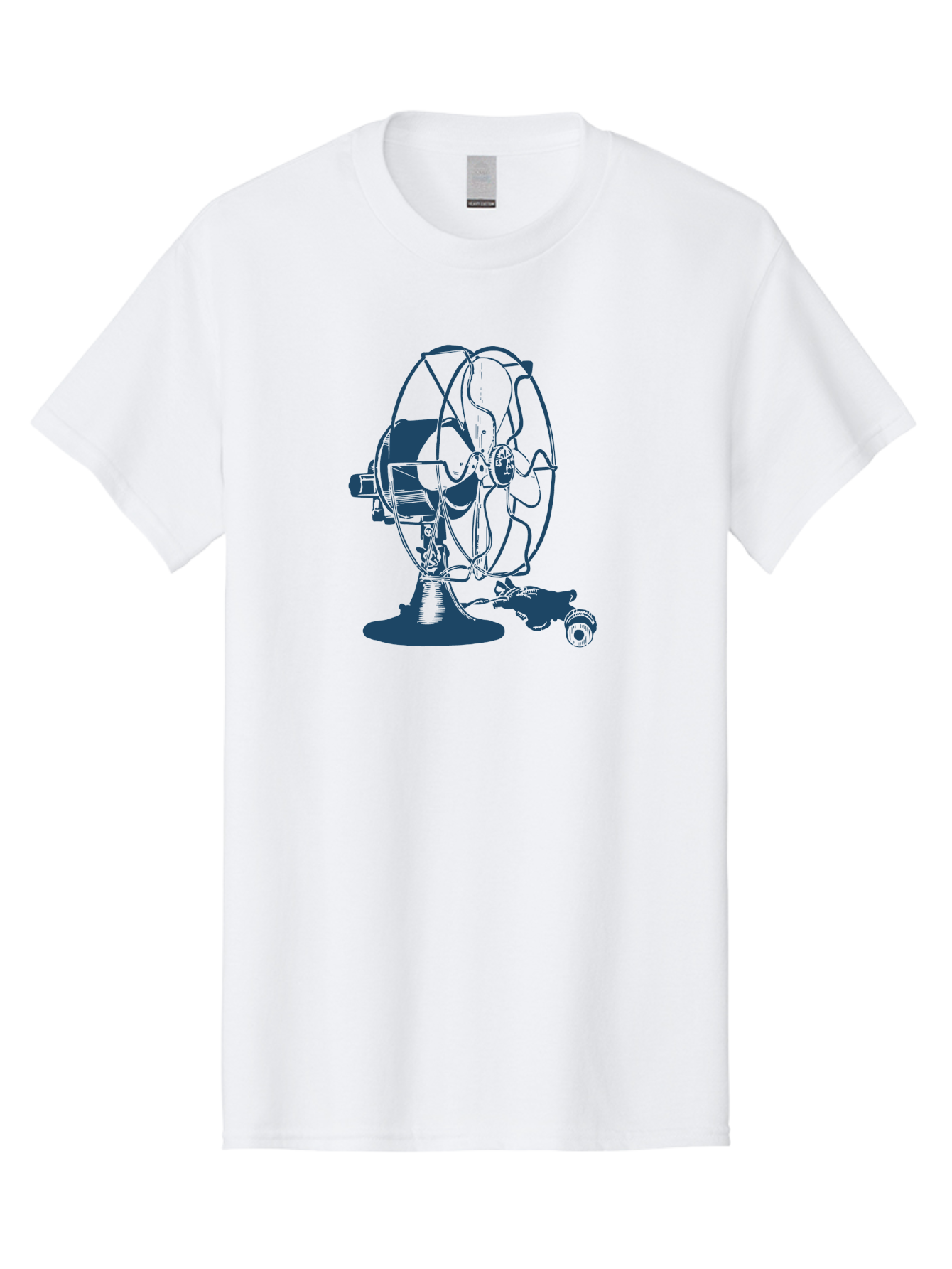 Ventilator Men'S Graphic Tee, 100% Cotton, Comfortable Casual Summer Wear, Machine Washable, Retro Electric Fan, Vintage Home Decor, Antique Appliance, Nostalgic Design, Classic Style, Rotating Blades, Power Cord Connection, Household Item, Aae770 5