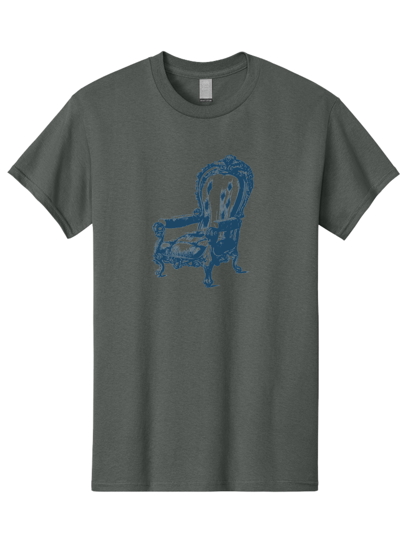 Victorian Lounge Chair Men'S Graphic Tee, 100% Cotton, Comfortable Casual Summer Wear, Machine Washable, Ornate Chair, Luxurious Furniture, Vintage Decor, Antique Armchair, Carved Wooden Details, Elegant Design, Classic Style, Aae774 21