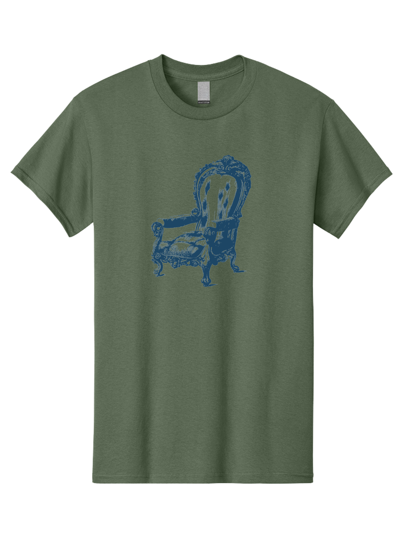 Victorian Lounge Chair Men'S Graphic Tee, 100% Cotton, Comfortable Casual Summer Wear, Machine Washable, Ornate Chair, Luxurious Furniture, Vintage Decor, Antique Armchair, Carved Wooden Details, Elegant Design, Classic Style, Aae774 29