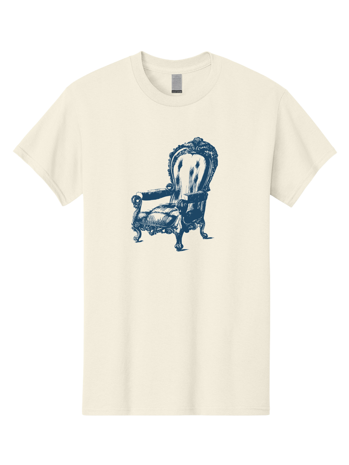 Victorian Lounge Chair Men'S Graphic Tee, 100% Cotton, Comfortable Casual Summer Wear, Machine Washable, Ornate Chair, Luxurious Furniture, Vintage Decor, Antique Armchair, Carved Wooden Details, Elegant Design, Classic Style, Aae774 11