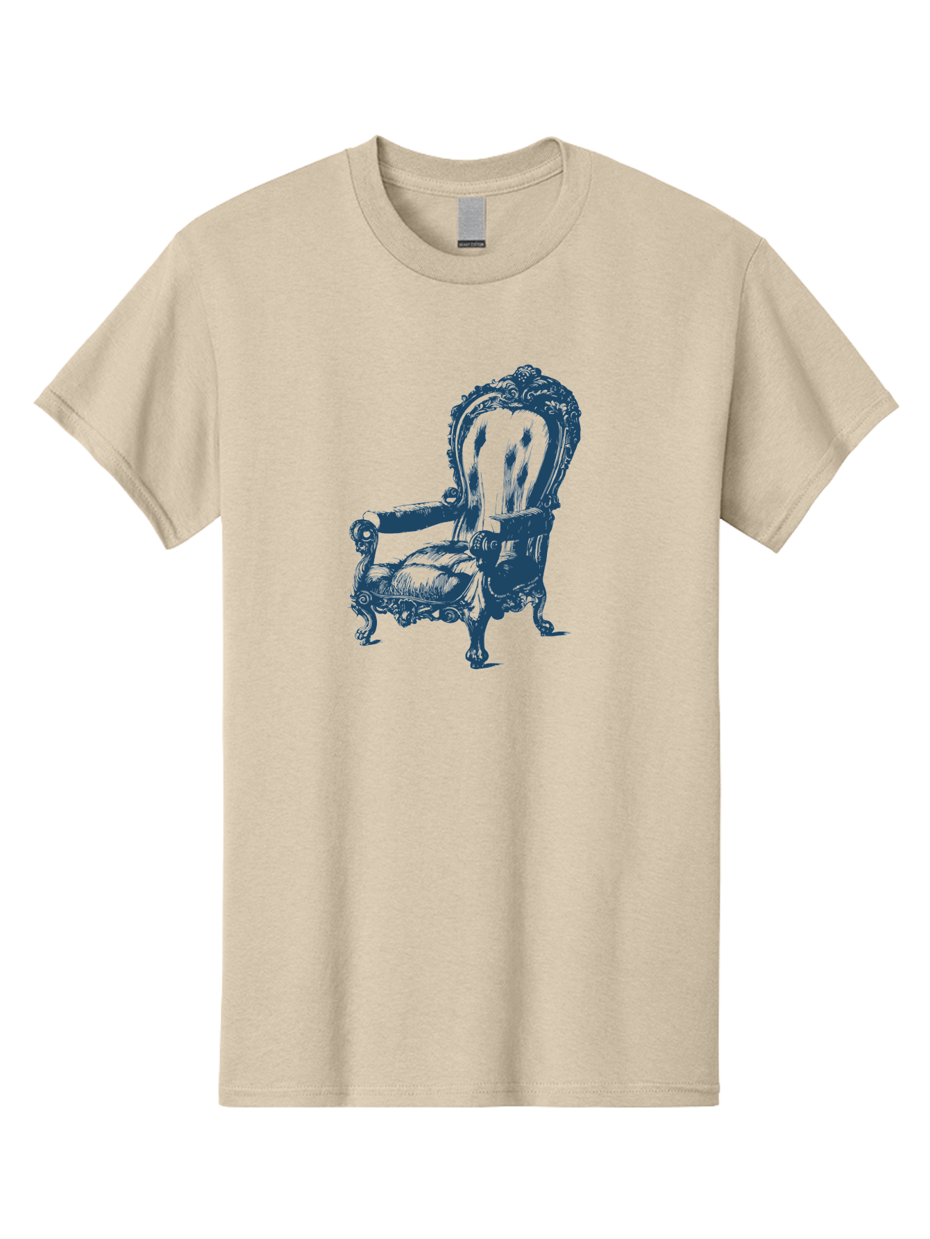 Victorian Lounge Chair Men'S Graphic Tee, 100% Cotton, Comfortable Casual Summer Wear, Machine Washable, Ornate Chair, Luxurious Furniture, Vintage Decor, Antique Armchair, Carved Wooden Details, Elegant Design, Classic Style, Aae774 27