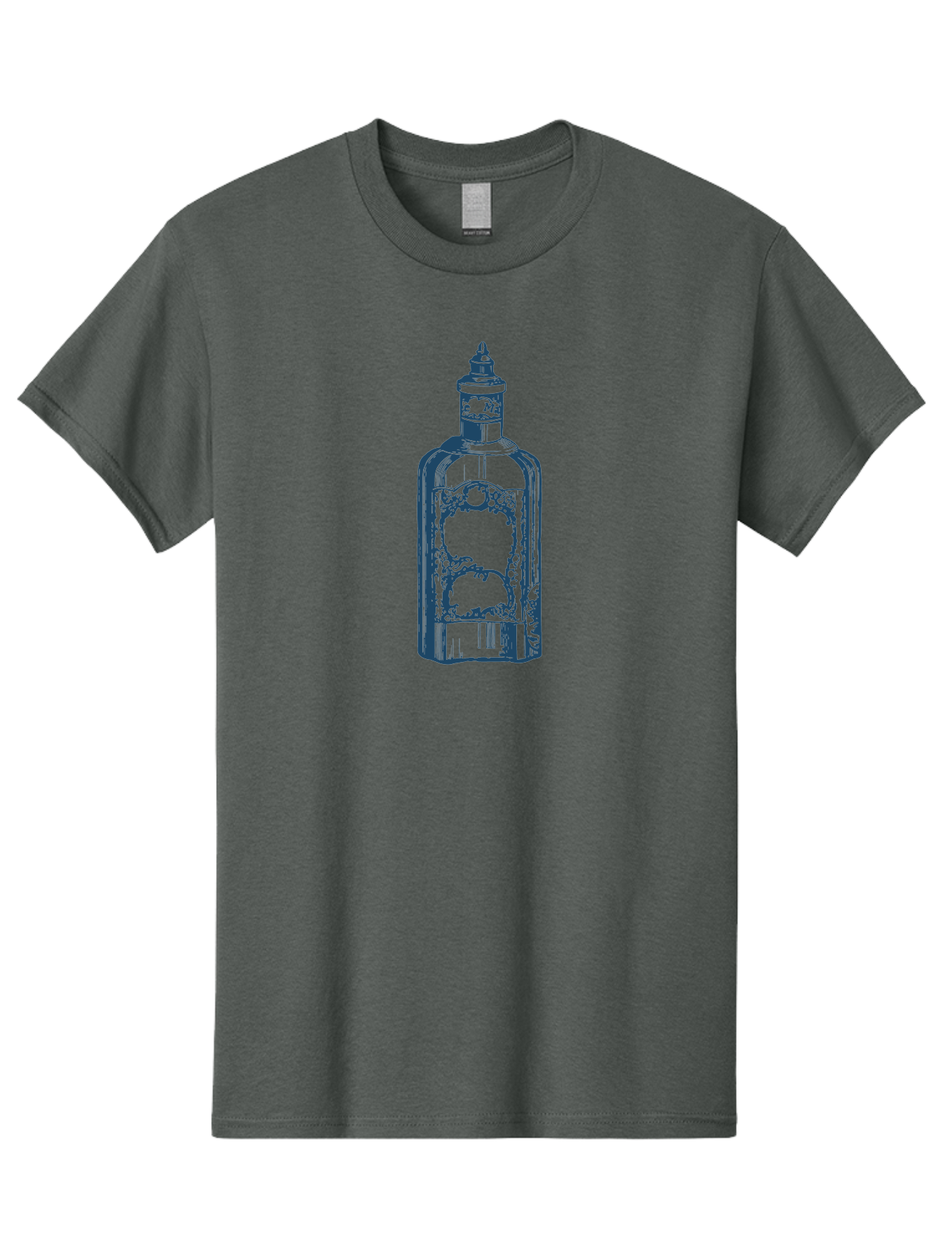 Victorian Perfume Bottle Men'S Graphic Tee, 100% Cotton, Comfortable Casual Summer Wear, Machine Washable, Gin Bottle Illustration, Liquor Bottle Art, Vintage Gin Bottle, Decorative Bottle, Alcohol Container, Spirits Packaging, Aae776 17