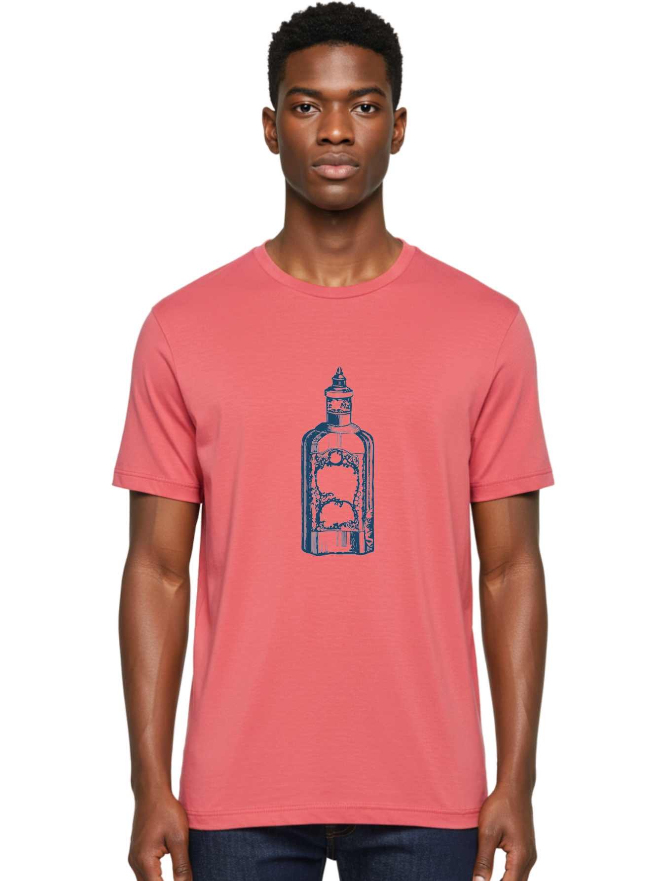 Victorian Perfume Bottle Men'S Graphic Tee, 100% Cotton, Comfortable Casual Summer Wear, Machine Washable, Gin Bottle Illustration, Liquor Bottle Art, Vintage Gin Bottle, Decorative Bottle, Alcohol Container, Spirits Packaging, Aae776 8