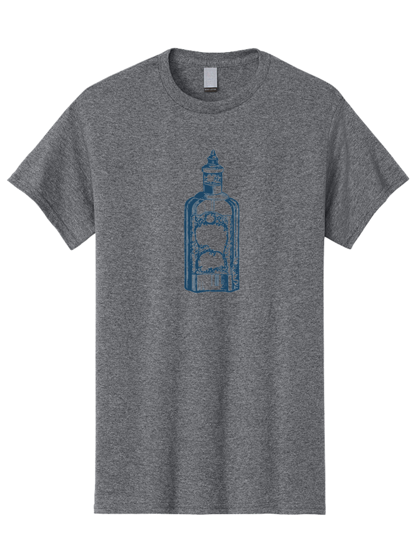 Victorian Perfume Bottle Men'S Graphic Tee, 100% Cotton, Comfortable Casual Summer Wear, Machine Washable, Gin Bottle Illustration, Liquor Bottle Art, Vintage Gin Bottle, Decorative Bottle, Alcohol Container, Spirits Packaging, Aae776 27