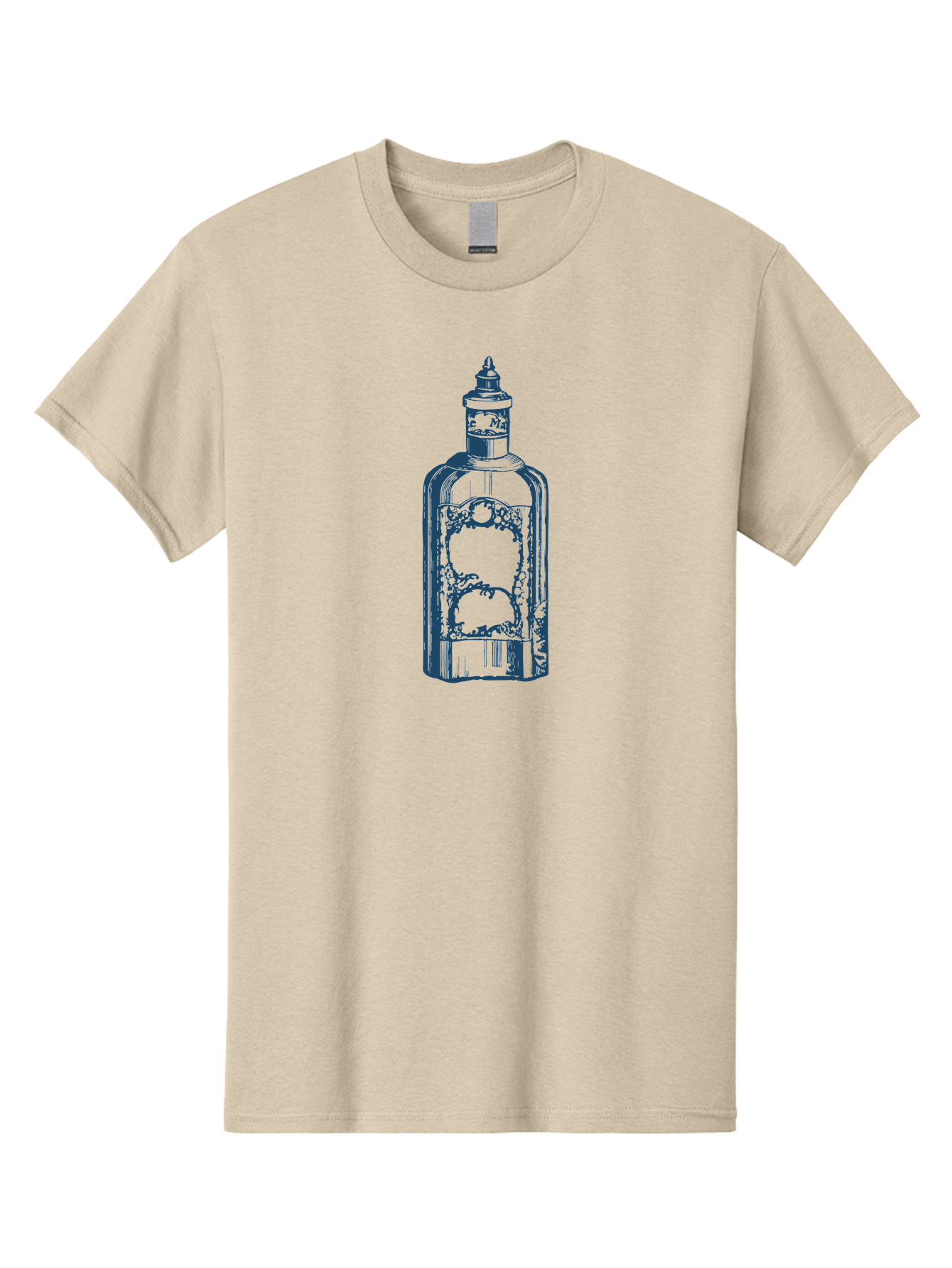 Victorian Perfume Bottle Men'S Graphic Tee, 100% Cotton, Comfortable Casual Summer Wear, Machine Washable, Gin Bottle Illustration, Liquor Bottle Art, Vintage Gin Bottle, Decorative Bottle, Alcohol Container, Spirits Packaging, Aae776 21