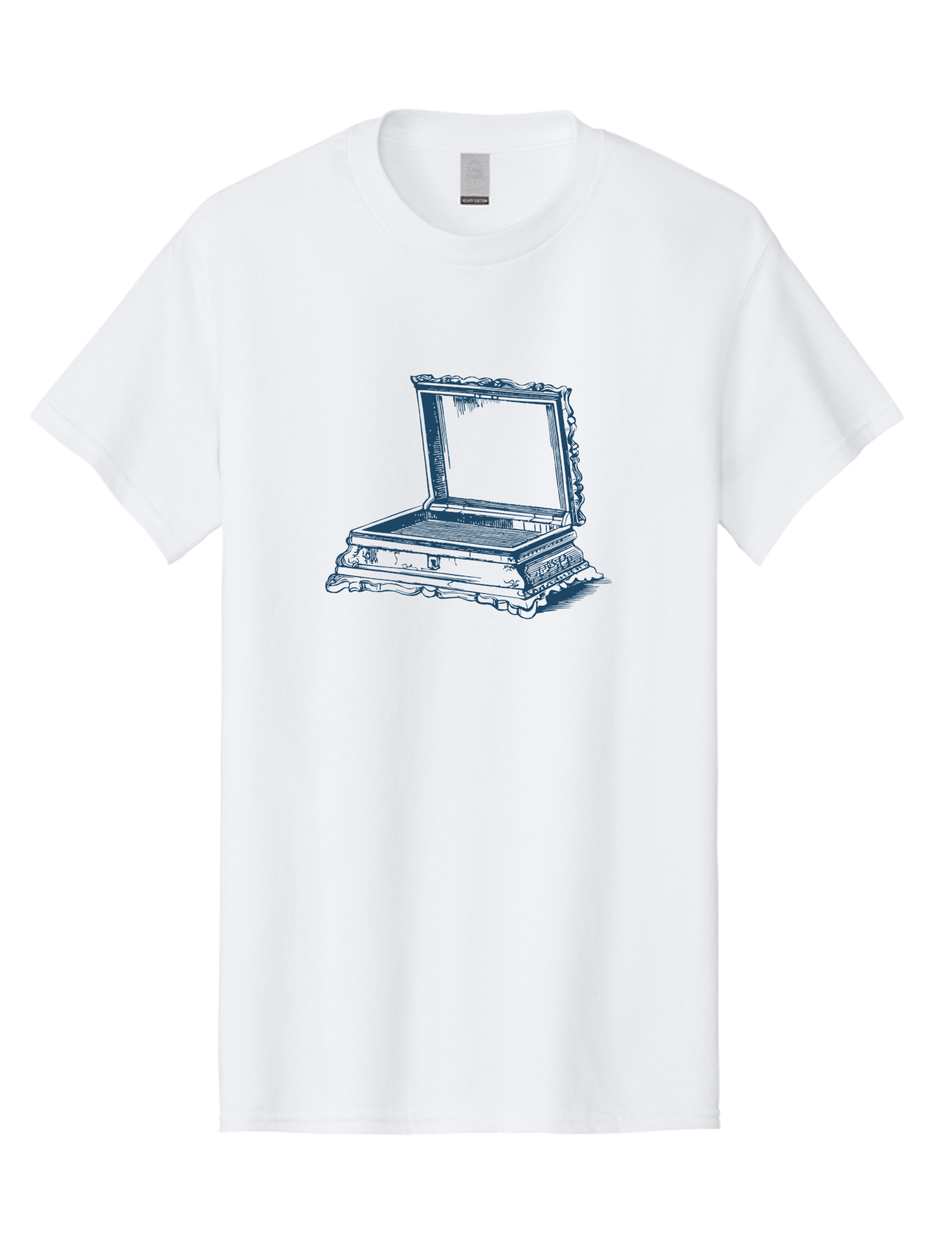 Victorian Style Jewelry Case Men'S Graphic Tee, 100% Cotton, Comfortable Casual Summer Wear, Machine Washable, Ornate Jewelry Box, Open Lid, Decorative Mirror, Vintage Design, Luxurious Storage, Beauty Accessories, Antique Style, Elegance Aae778 1