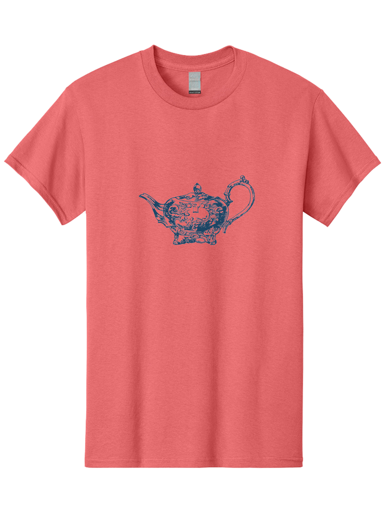 Victorian Tea Ritual Men'S Graphic Tee, 100% Cotton, Comfortable Casual Summer Wear, Machine Washable, Ornate Teapot, Aladdin'S Lamp, Magic Lamp, Teapot Design, Intricate Patterns, Genie'S Lamp, Fantasy Elements, Decorative Art, Vintage Style Aae779 25