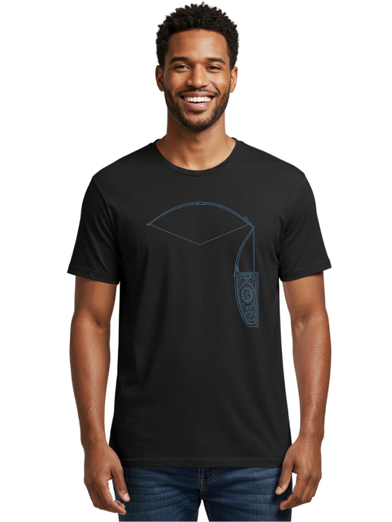 Vintage Archery Equipment Men'S Graphic Tee, 100% Cotton, Comfortable Casual Summer Wear, Machine Washable, Recurve Bow, Ornate Quiver, Archery Equipment, Hunting Gear, Decorative Design, Intricate Patterns, Bow And Arrow, Outdoor Adventure, Aae782 30