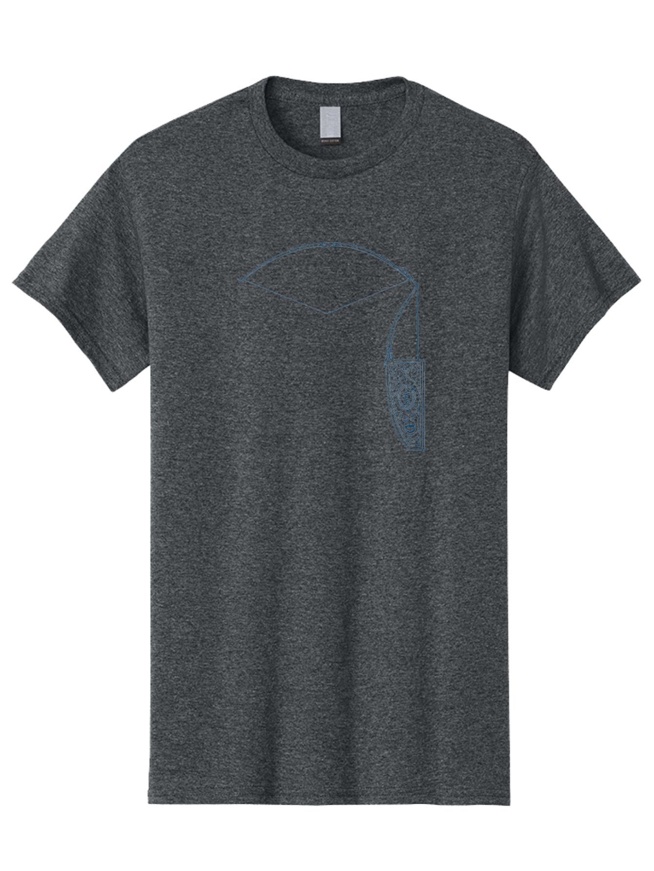Vintage Archery Equipment Men'S Graphic Tee, 100% Cotton, Comfortable Casual Summer Wear, Machine Washable, Recurve Bow, Ornate Quiver, Archery Equipment, Hunting Gear, Decorative Design, Intricate Patterns, Bow And Arrow, Outdoor Adventure, Aae782 11
